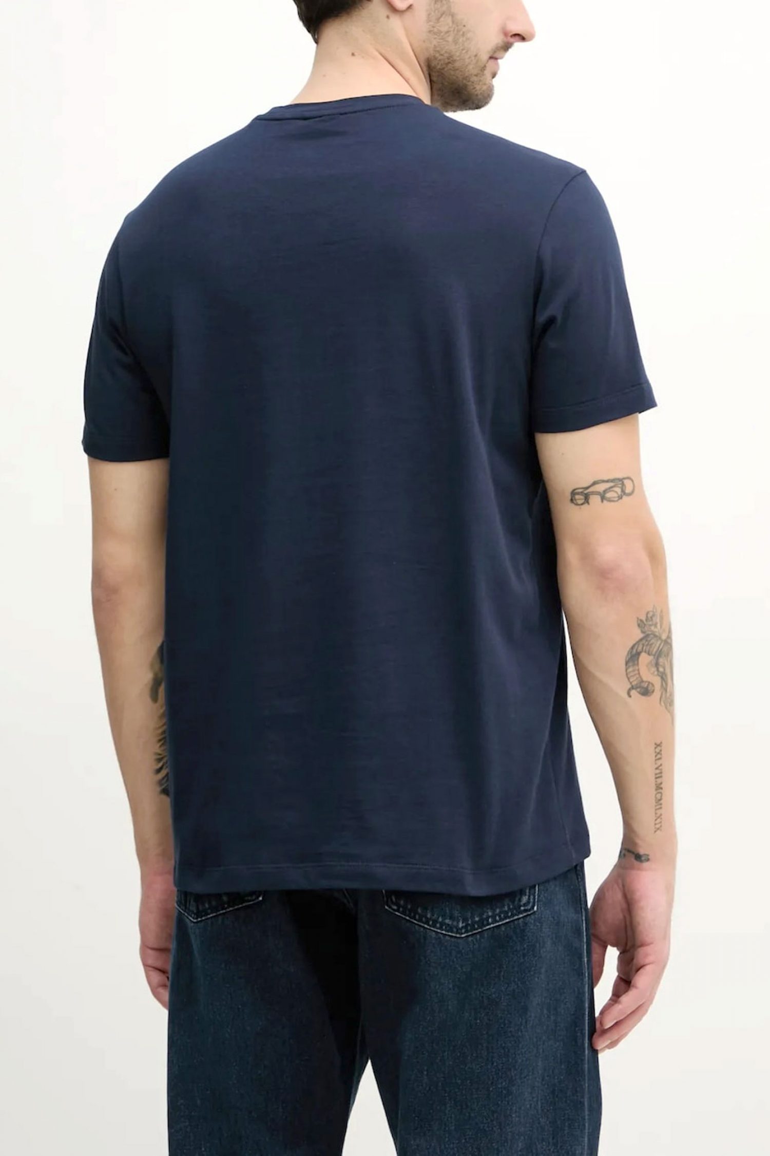 PAUL&SHARK T-SHIRT CREW NECK BIG LOGO ΜΠΛΕ