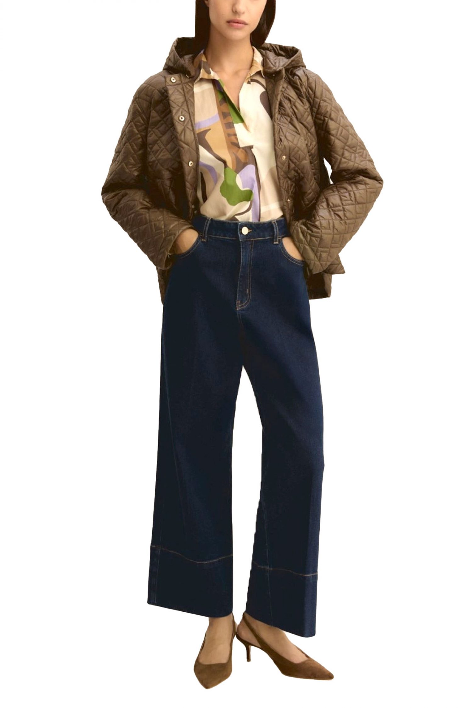 MARELLA EMME ΜΠΛΟΥΖΑ EMMPONTILE ΕΜΠΡΙΜΕ V-NECK ΠΟΛΥΧΡΩΜΟ