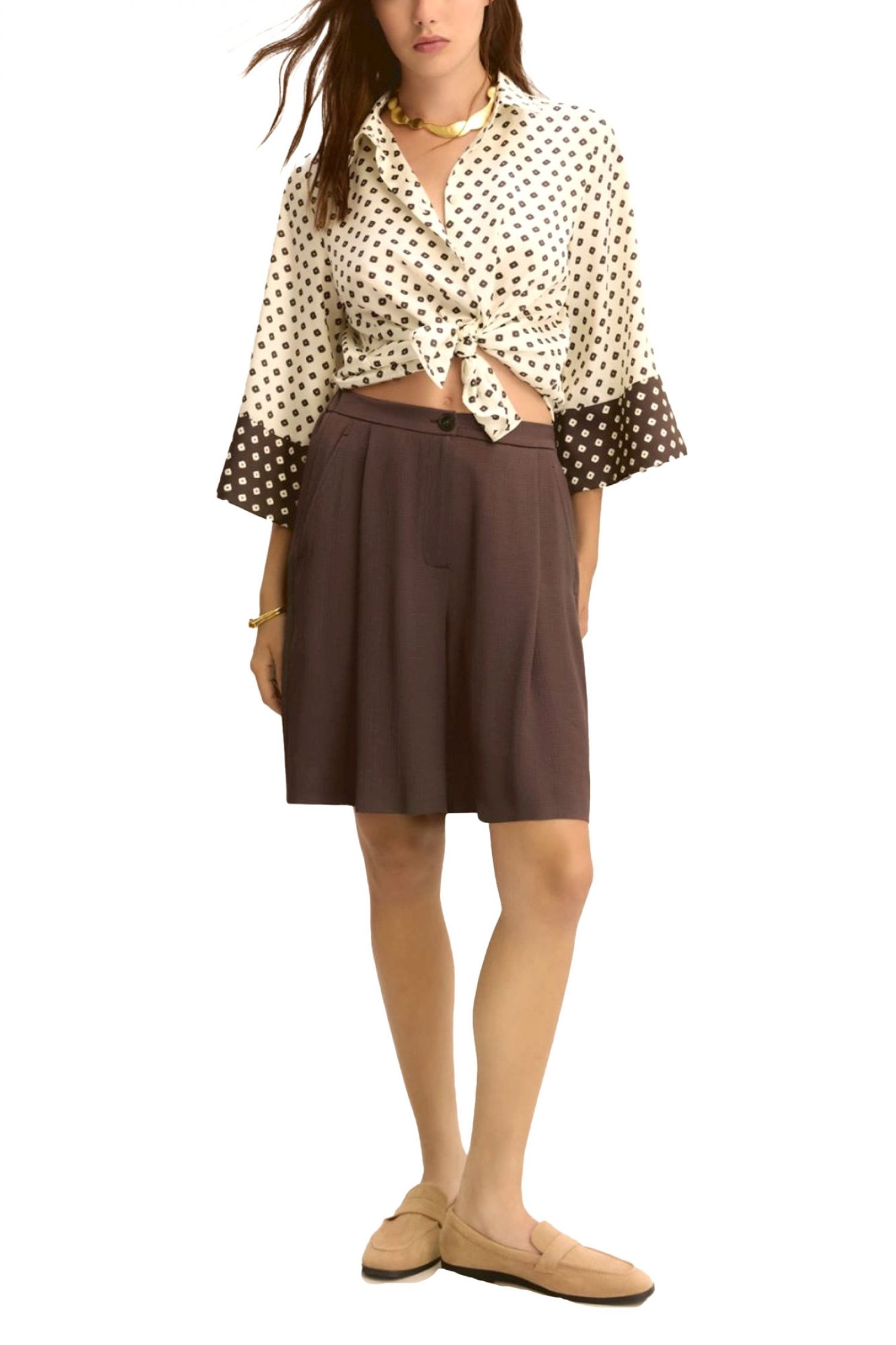 MARELLA EMME ΠΟΥΚΑΜΙΣΟ EMMSEVERO ΕΚΡΟΥ-ΚΑΦΕ