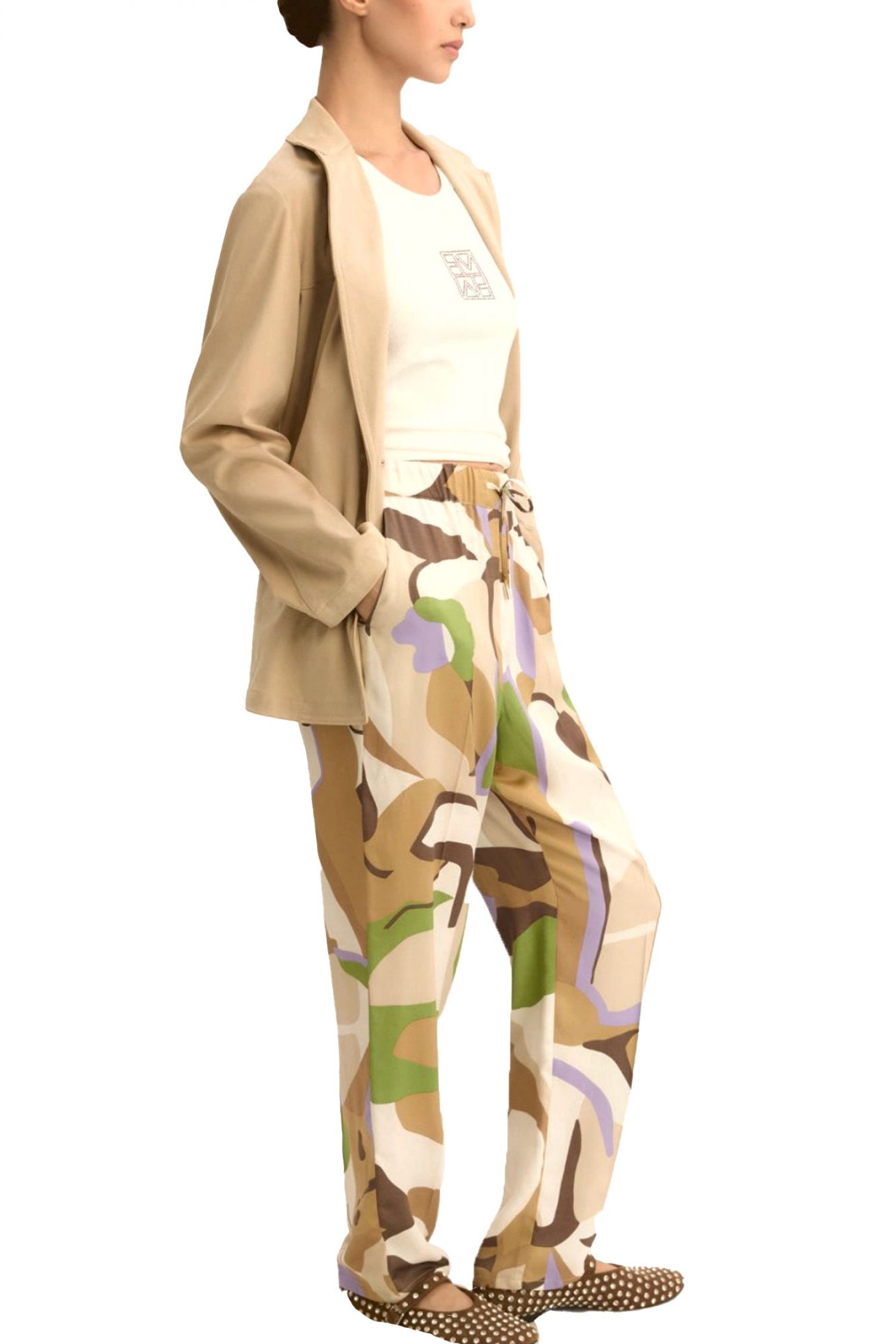 MARELLA EMME ΠΑΝΤΕΛΟΝΙ ΕΜΠΡΙΜΕ EMMOSSO ΛΑΣΤΙΧΟ ΜΕΣΗ ΠΟΛΥΧΡΩΜΟ