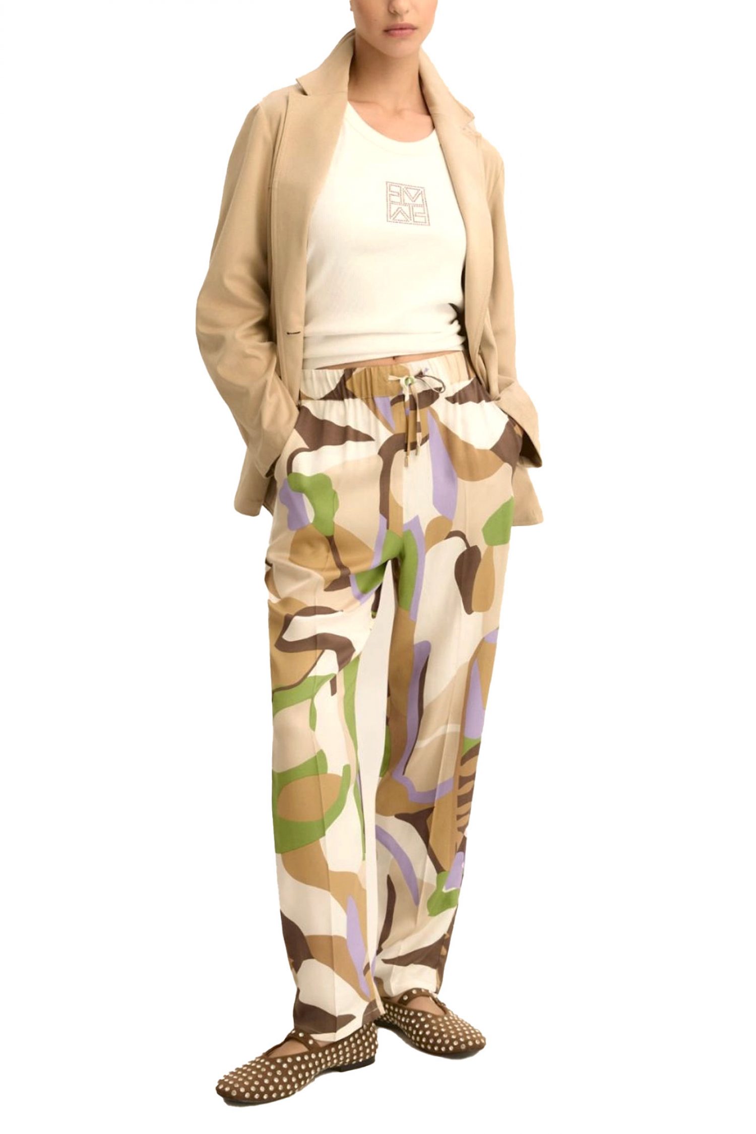 MARELLA EMME ΠΑΝΤΕΛΟΝΙ ΕΜΠΡΙΜΕ EMMOSSO ΛΑΣΤΙΧΟ ΜΕΣΗ ΠΟΛΥΧΡΩΜΟ