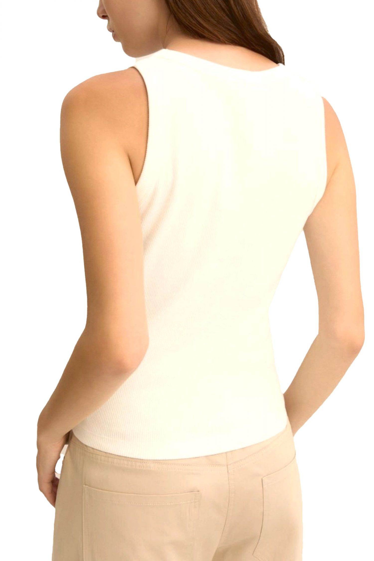 MARELLA EMME TANK TOP EMMSESAMO LOGO ΣΤΡΑΣ ΕΚΡΟΥ φωτογραφία