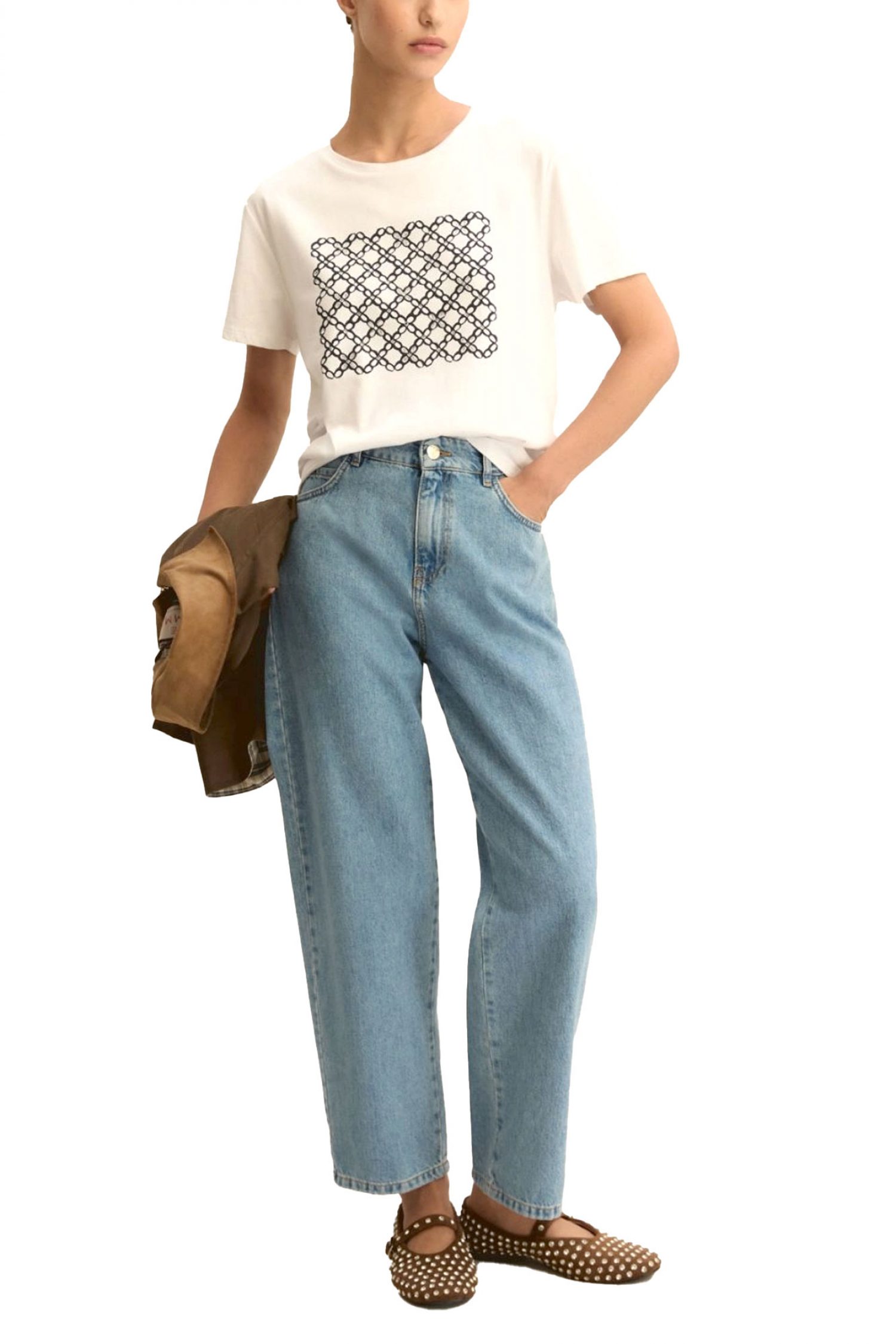 MARELLA EMME T-SHIRT EMMRACCONTO ΣΤΡΑΣ ΛΕΥΚΟ