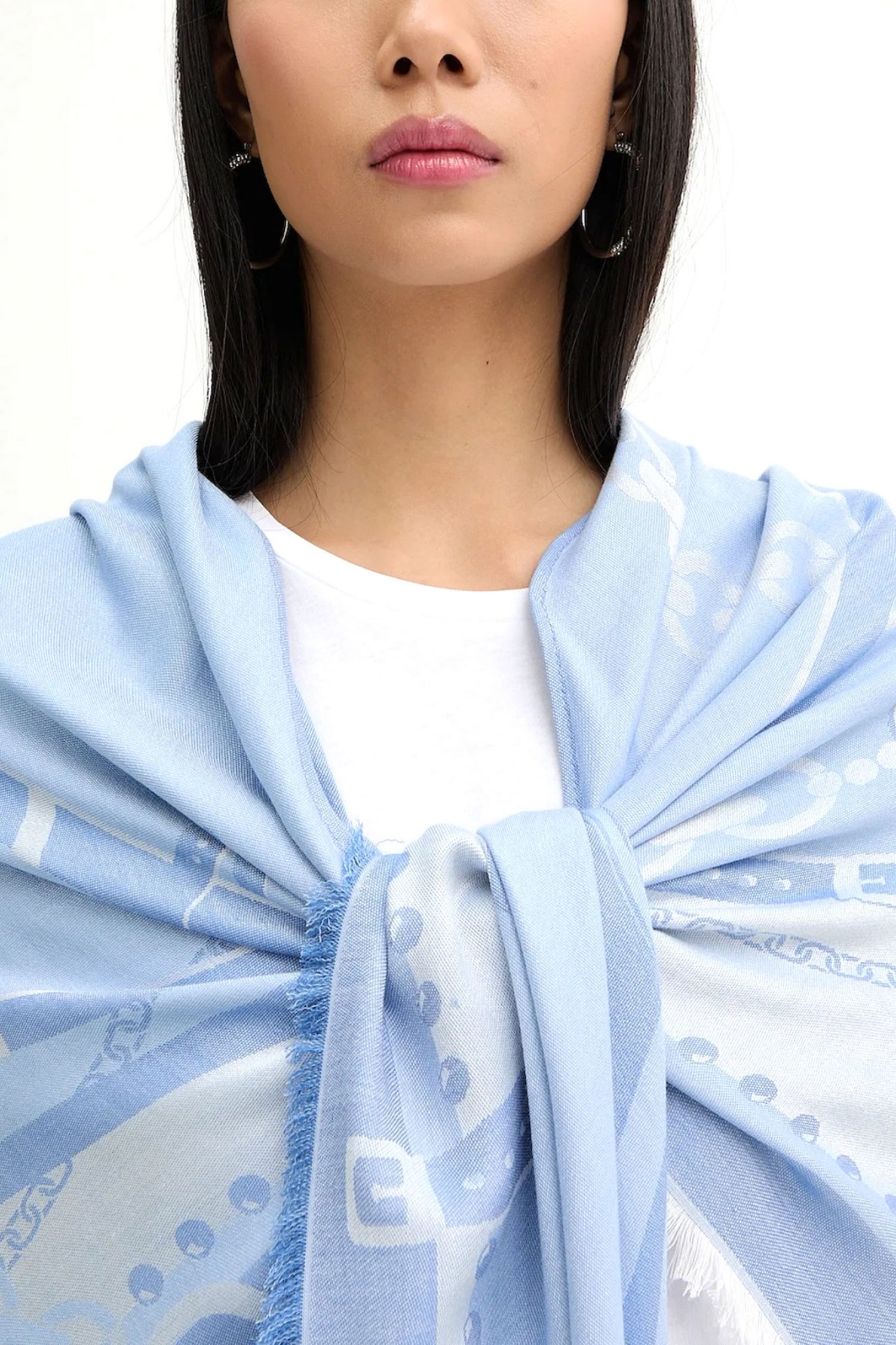 LIU-JO ΦΟΥΛΑΡΙ TRIANGOLO JACQUAR 2.15 x 1.35 LOGO ΣΙΕΛ