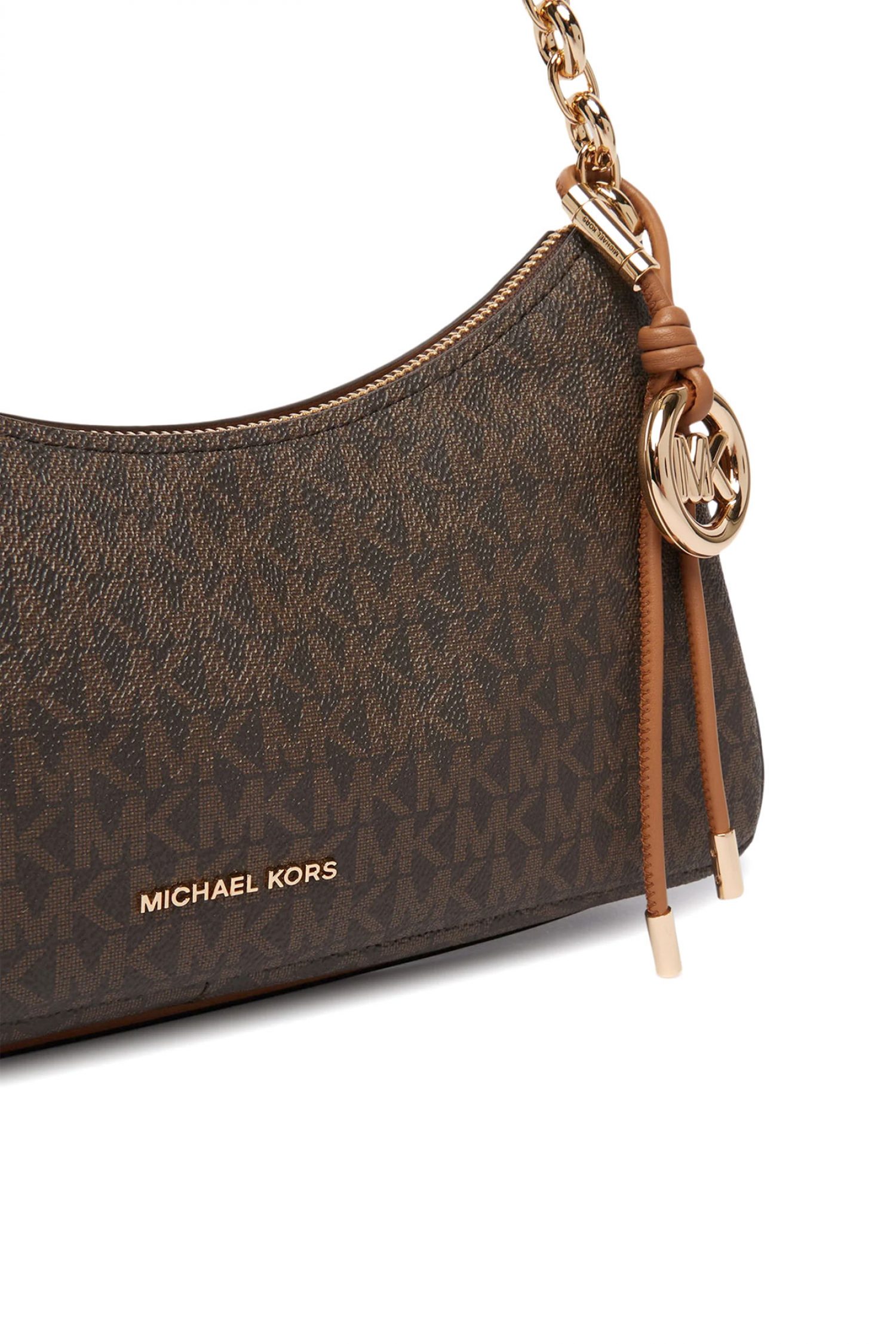 MICHAEL KORS ΤΣΑΝΤΑΚΙ ΩΜΟΥ NOLITA METAΛΛΙΚΟ LOGO ΚΑΦΕ/ΤΑΜΠΑ