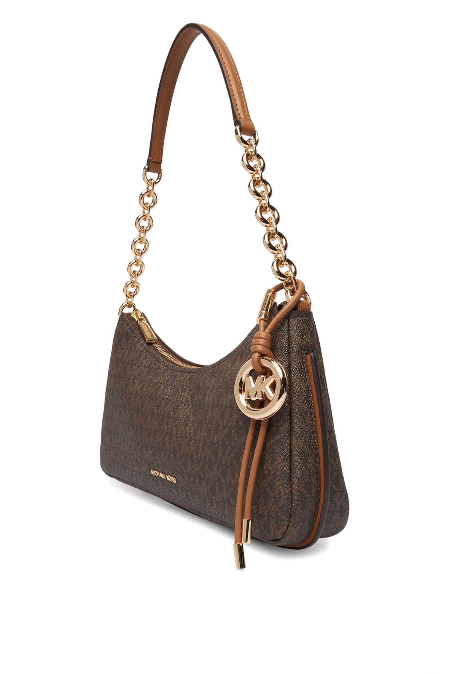 MICHAEL KORS ΤΣΑΝΤΑΚΙ ΩΜΟΥ NOLITA METAΛΛΙΚΟ LOGO ΚΑΦΕ/ΤΑΜΠΑ