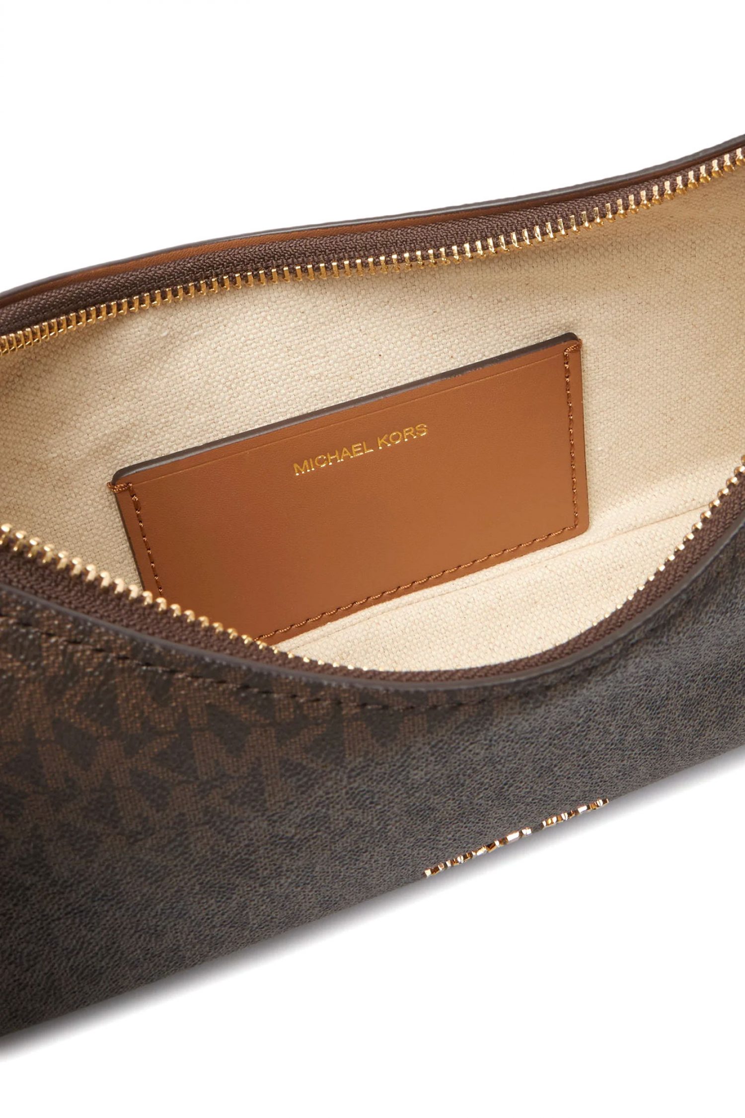 MICHAEL KORS ΤΣΑΝΤΑΚΙ ΩΜΟΥ NOLITA METAΛΛΙΚΟ LOGO ΚΑΦΕ/ΤΑΜΠΑ