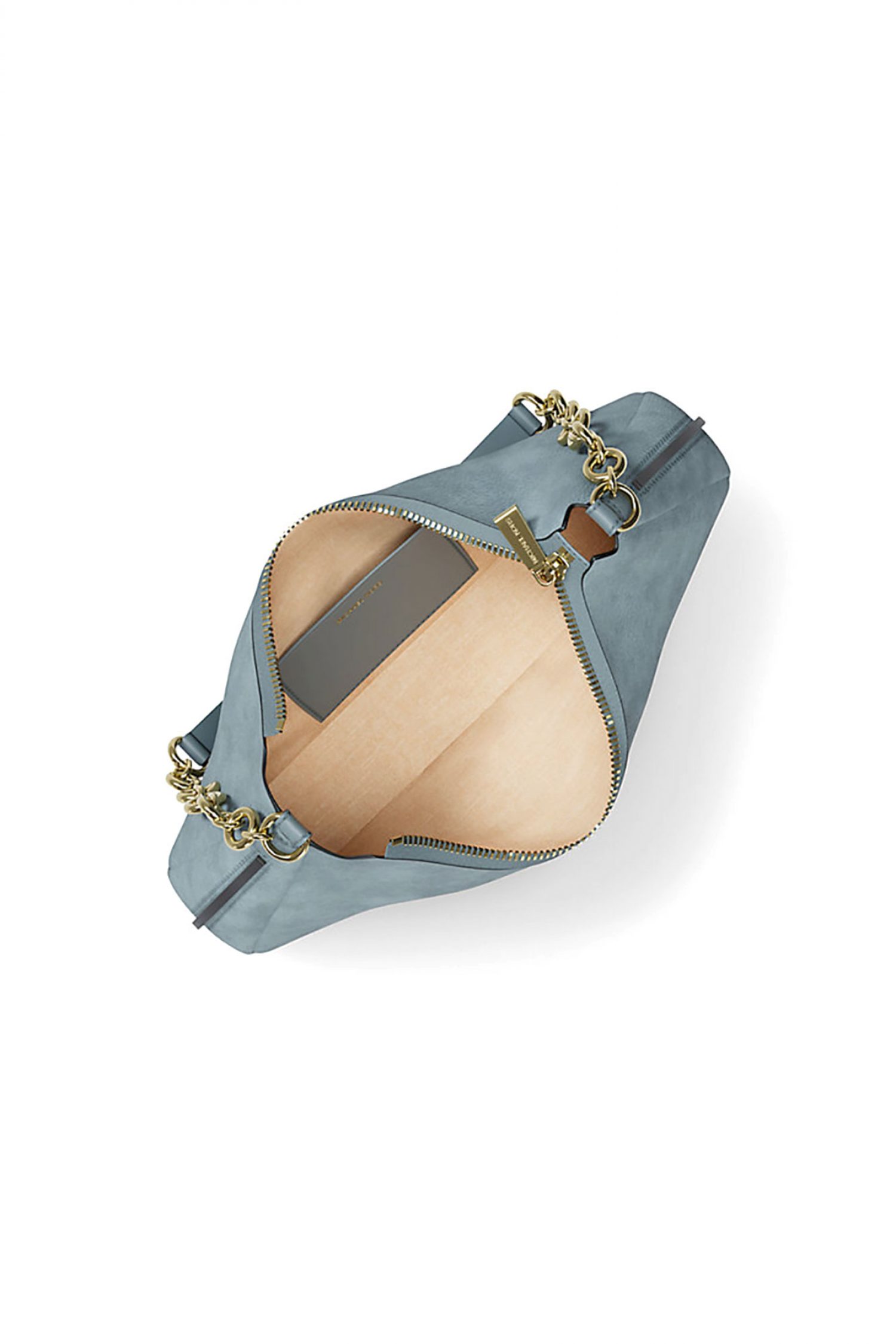 MICHAEL KORS ΤΣΑΝΤΑΚΙ ΩΜΟΥ NOLITA METAΛΛΙΚΟ LOGO ΓΑΛΑΖΙΟ