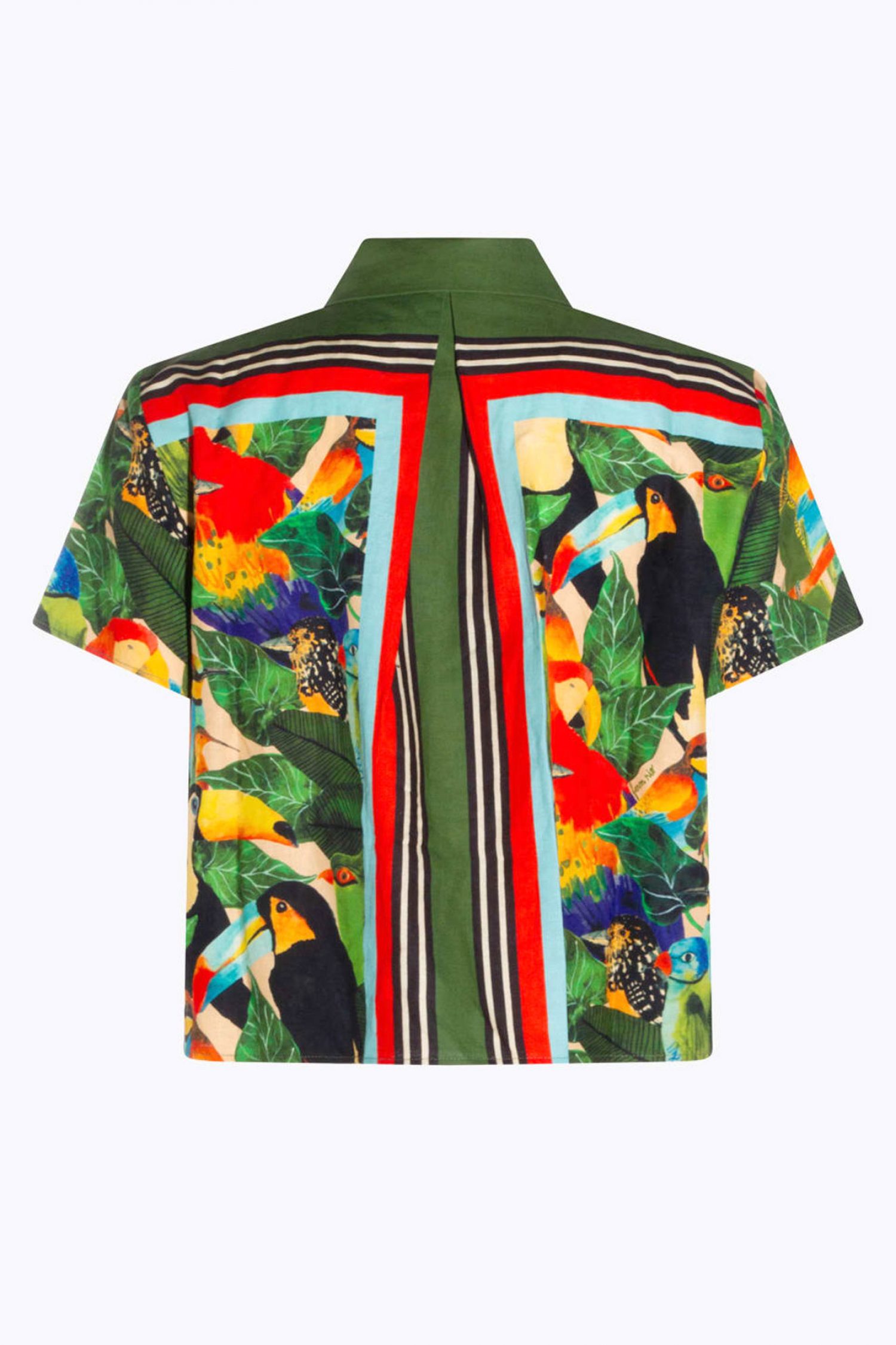 FARM RIO ΠΟΥΚΑΜΙΣΟ CROPPED BIRD LEAVES SAND ΚΡΥΦΑ ΚΟΥΜΠΙΑ ΠΟΛΥΧΡΩΜΟ