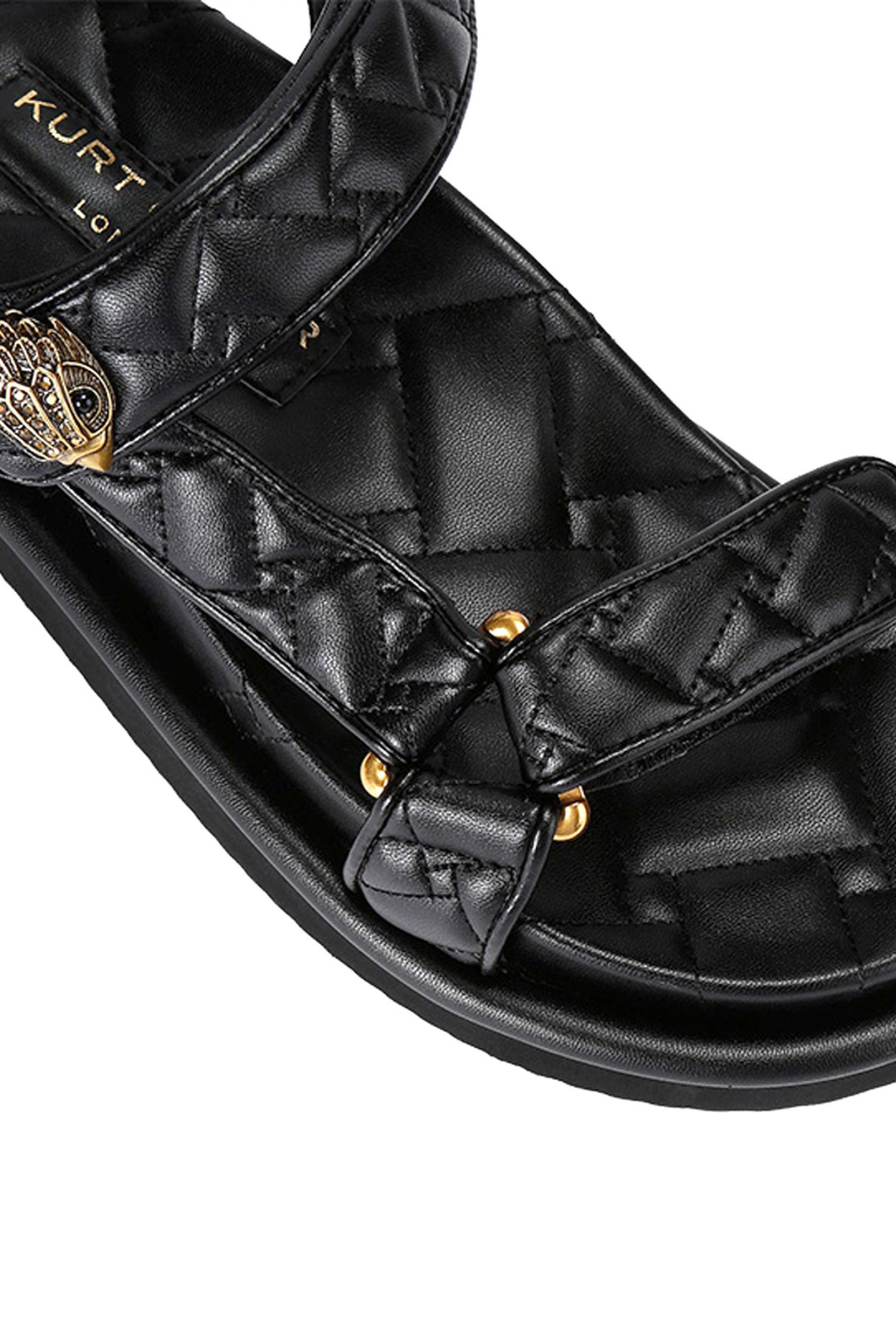 KURT GEIGER ΠΑΠΟΥΤΣΙΑ ΠΕΔΙΛΑ ΟRSON SANDAL ΚΑΠΙΤΟΝΕ LOGO MAYΡΟ φωτογραφία