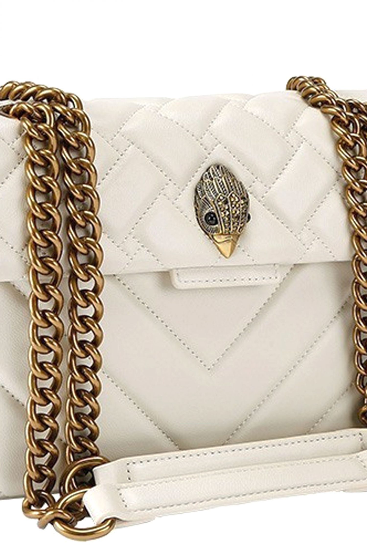 KURT GEIGER ΤΣΑΝΤΑ CROSSBODY/ΩΜΟΥ LEATHER KENSINGTON ΒΑG KAΠΙΤΟΝΕ AΛΥΣΙΔΑ LOGO ΜΠΕΖ φωτογραφία