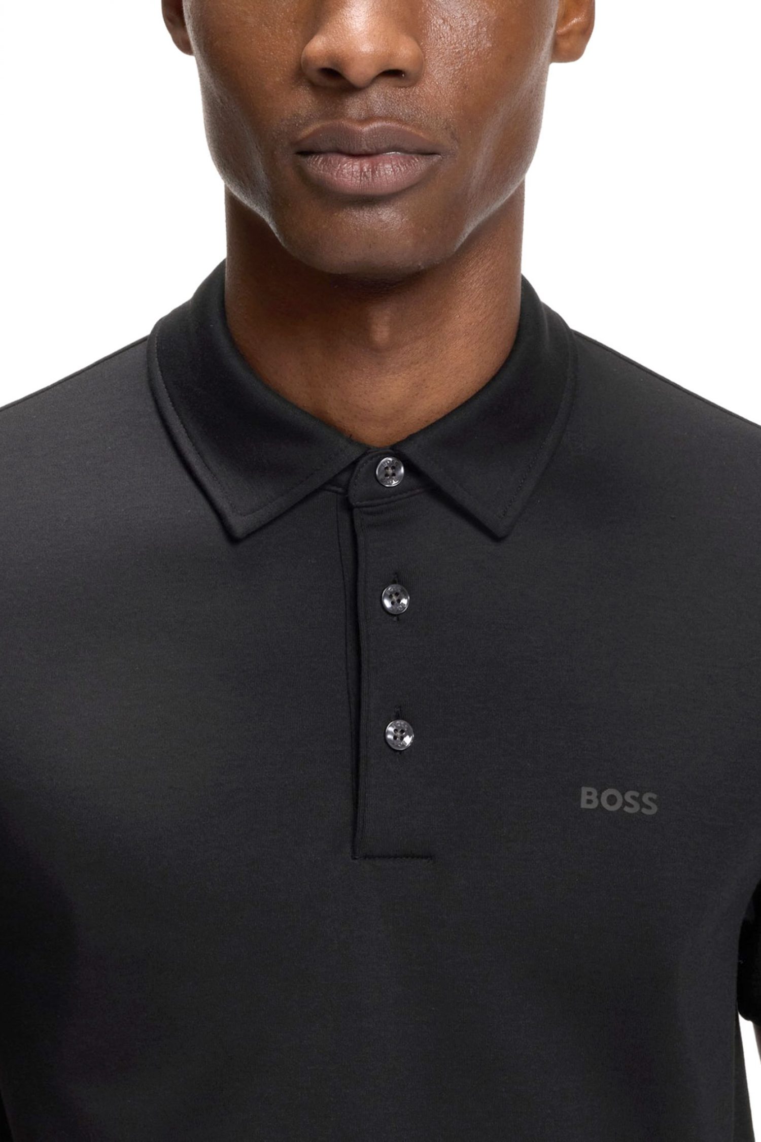 BOSS POLO SLIM FIT PALOSH 30 ΜΑΥΡΟ