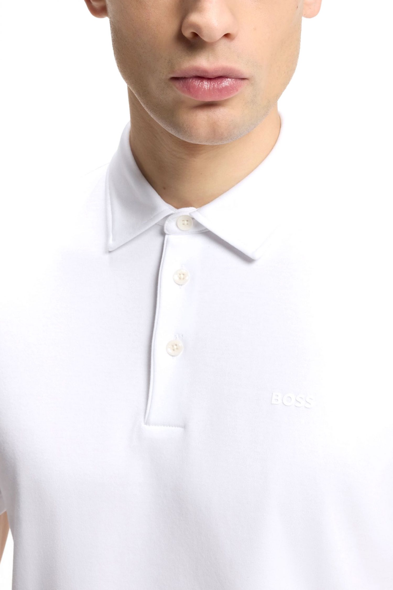 BOSS POLO SLIM FIT PALOSH 30 ΛΕΥΚΟ