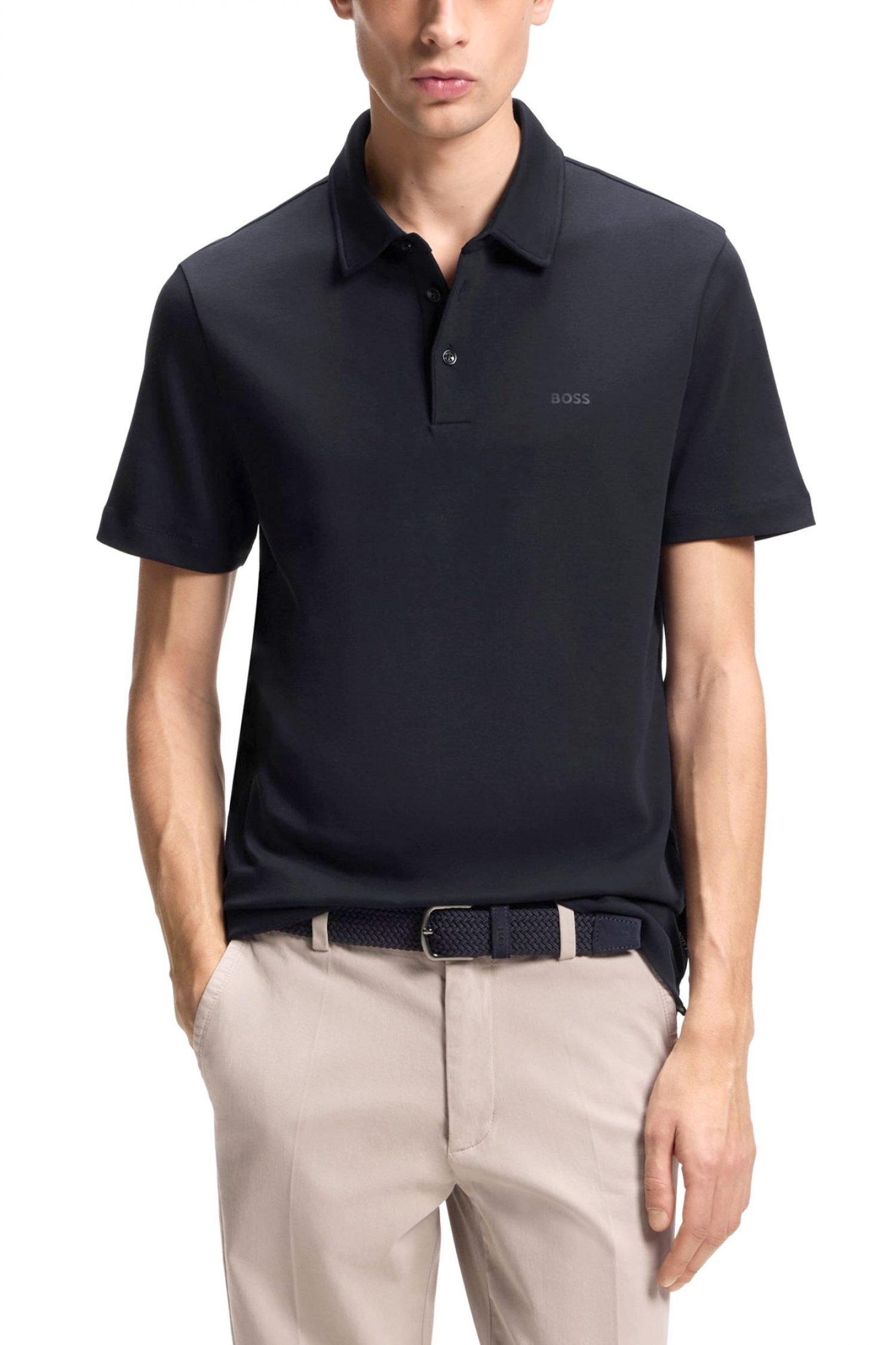 BOSS POLO SLIM FIT PALOSH 30 ΜΠΛΕ