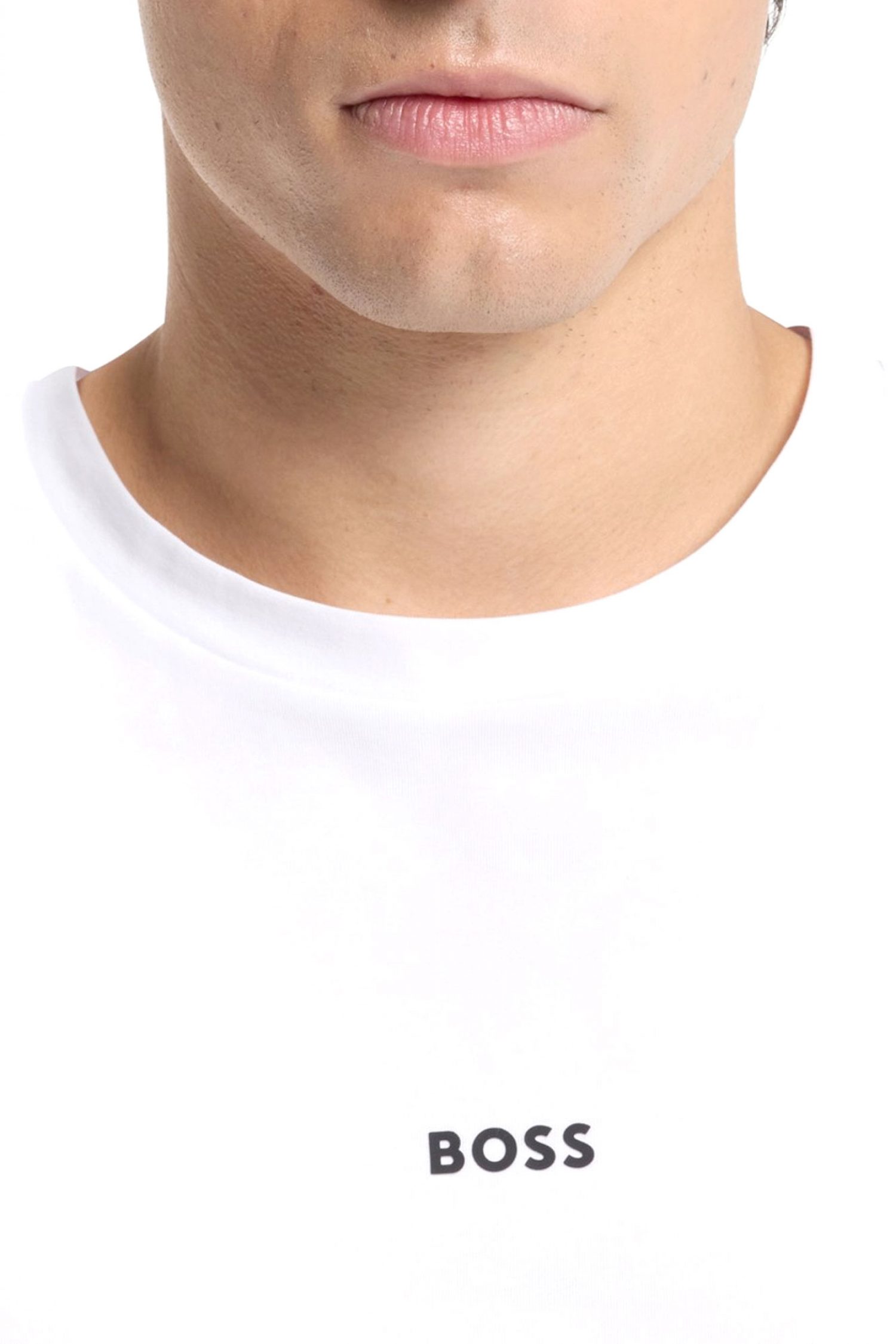 BOSS CASUAL T-SHIRT TCHUP ΛΕΥΚΟ