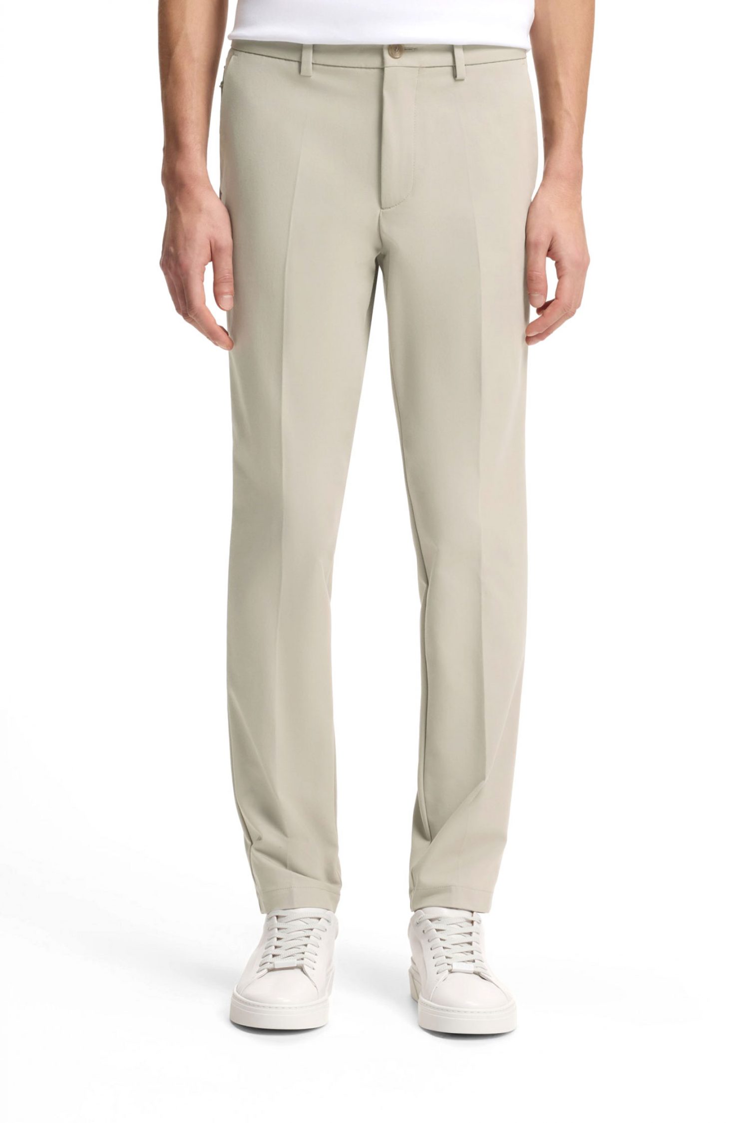 BOSS ΠΑΝΤΕΛΟΝΙ CHINO SLIM FIT P-KAITON1-ZIP ΜΠΕΖ