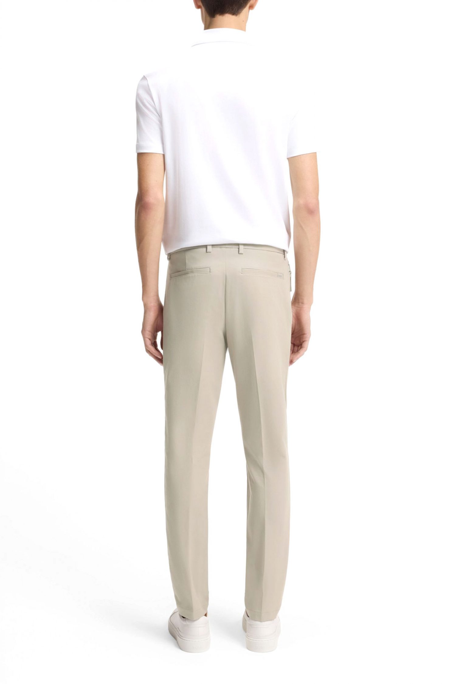 BOSS ΠΑΝΤΕΛΟΝΙ CHINO SLIM FIT P-KAITON1-ZIP ΜΠΕΖ