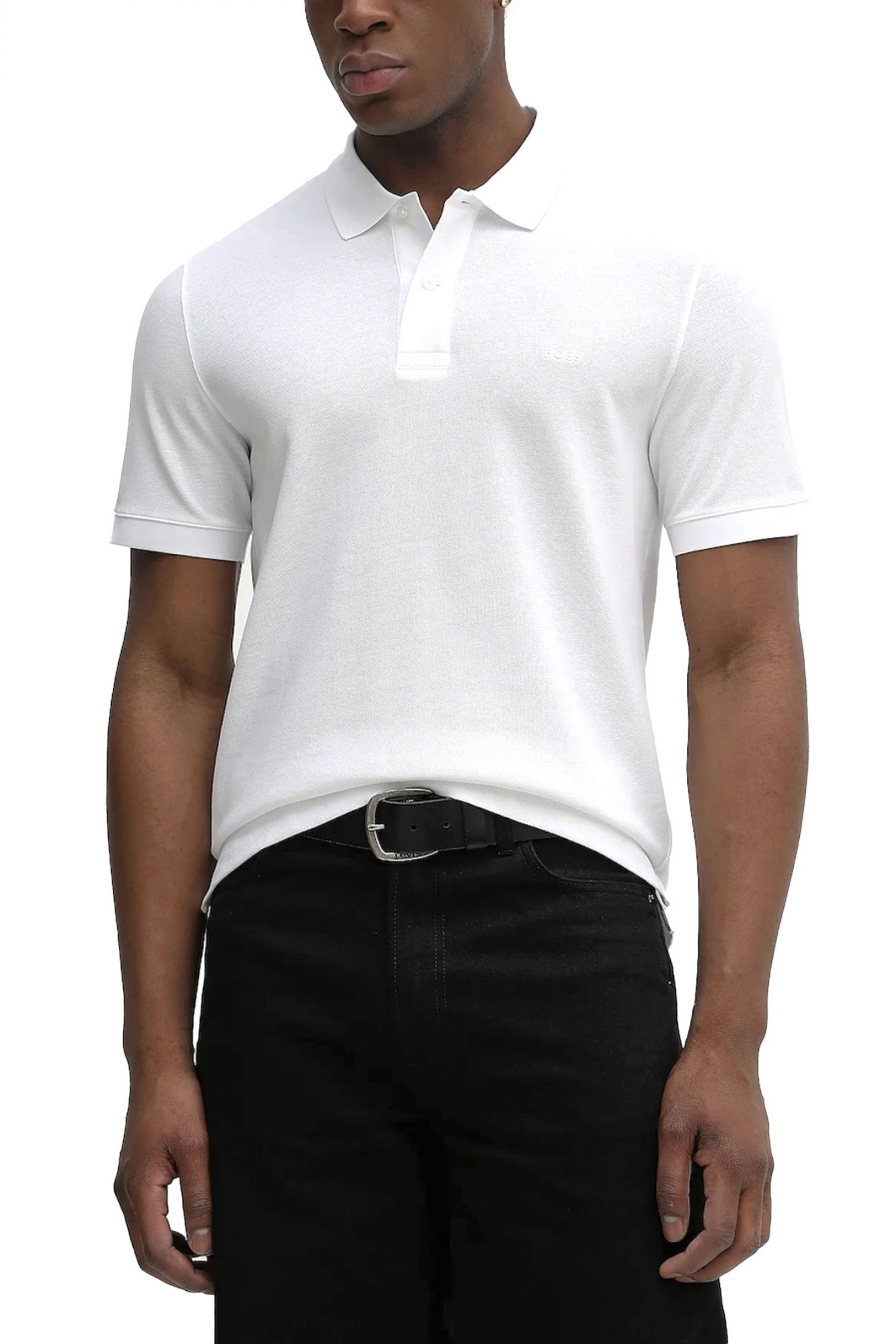 BOSS POLO REGULAR FIT PALLAS ΛΕΥΚΟ