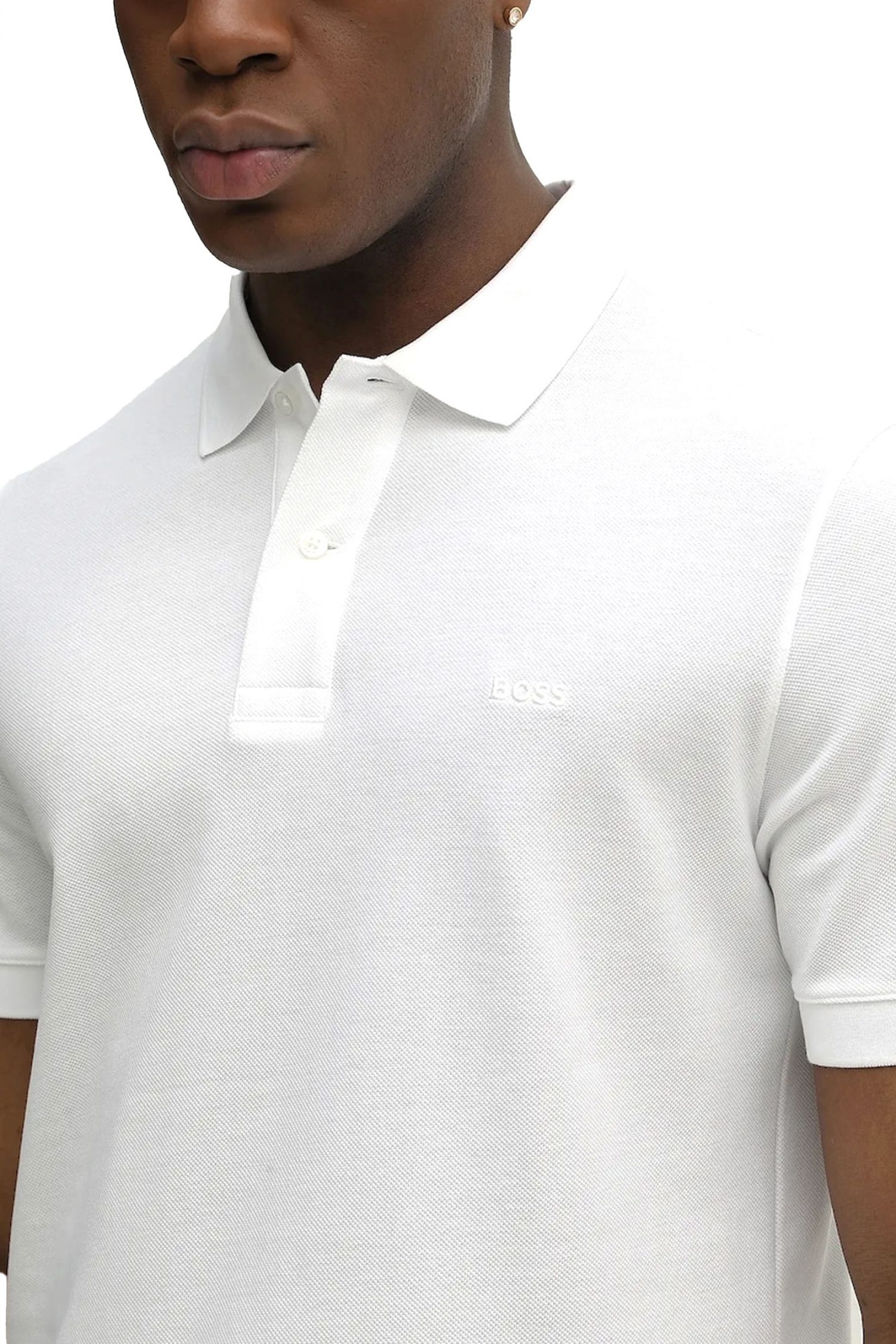 BOSS POLO REGULAR FIT PALLAS ΛΕΥΚΟ