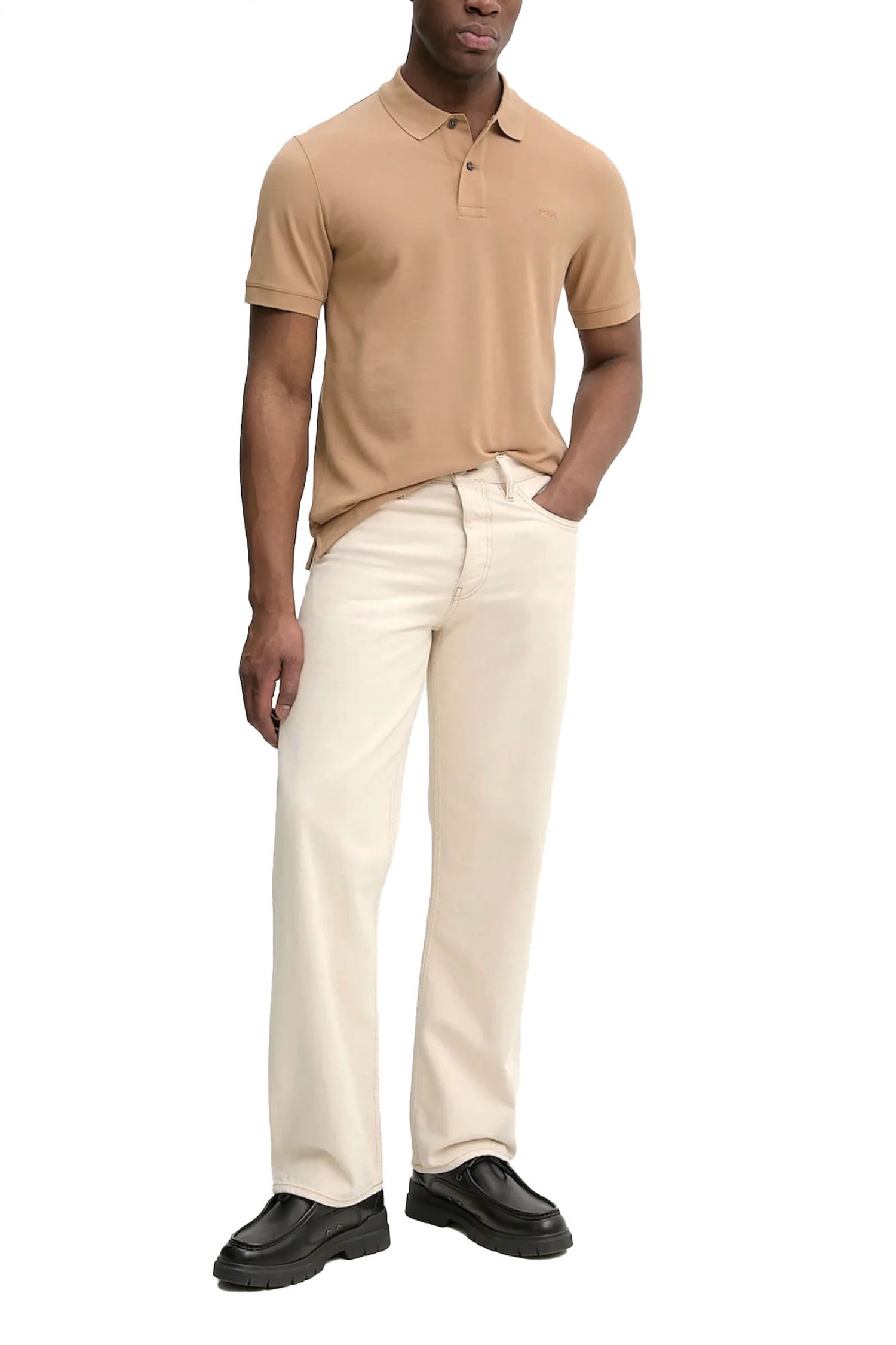 BOSS POLO REGULAR FIT PALLAS ΜΠΕΖ