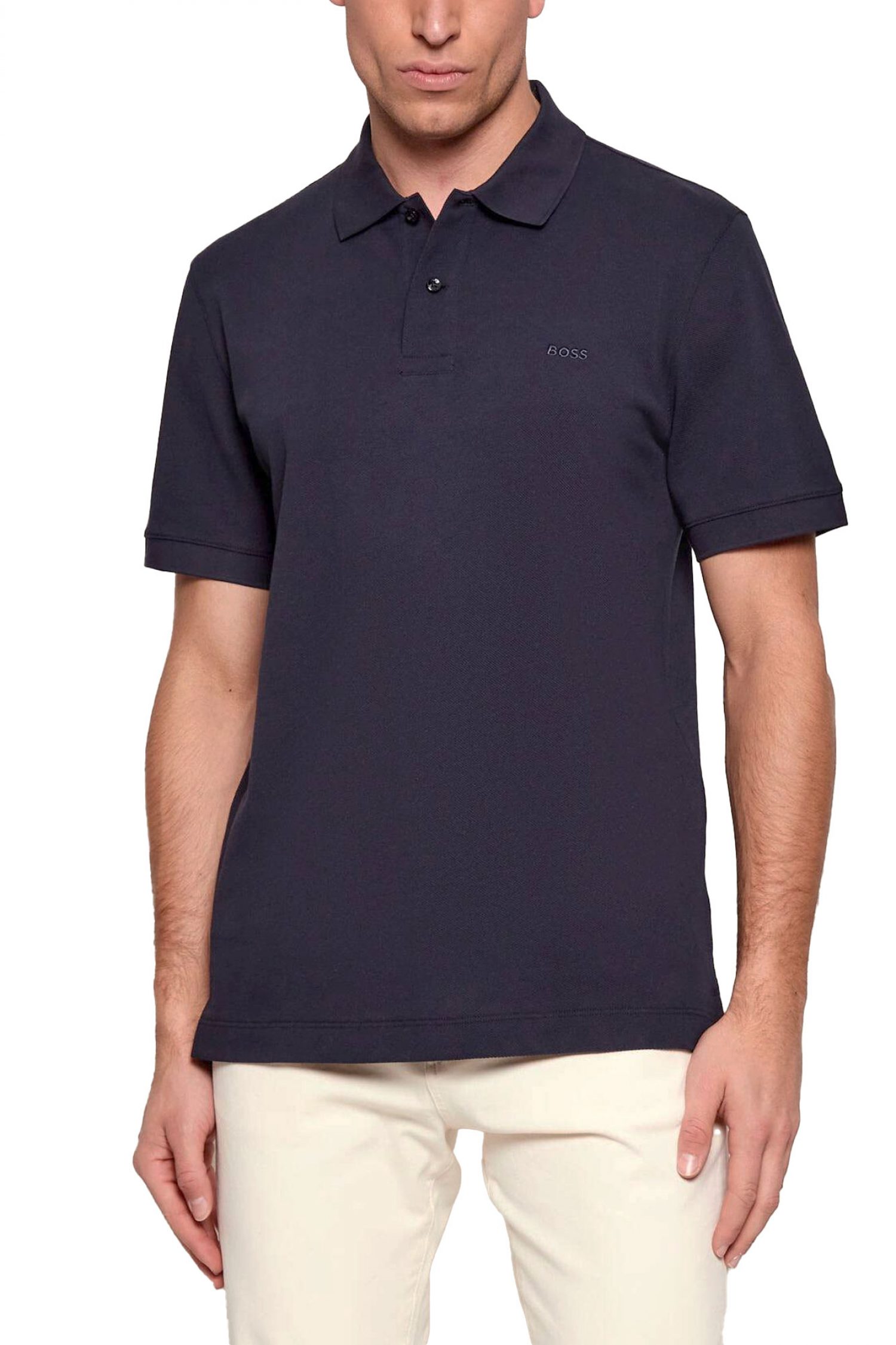 BOSS POLO REGULAR FIT PALLAS ΜΠΛΕ