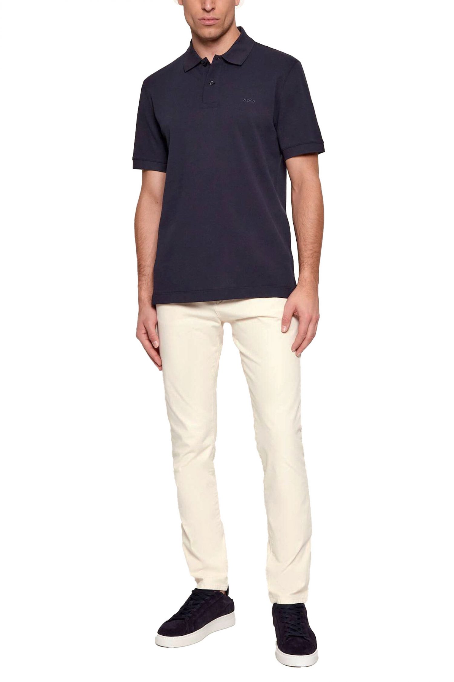 BOSS POLO REGULAR FIT PALLAS ΜΠΛΕ