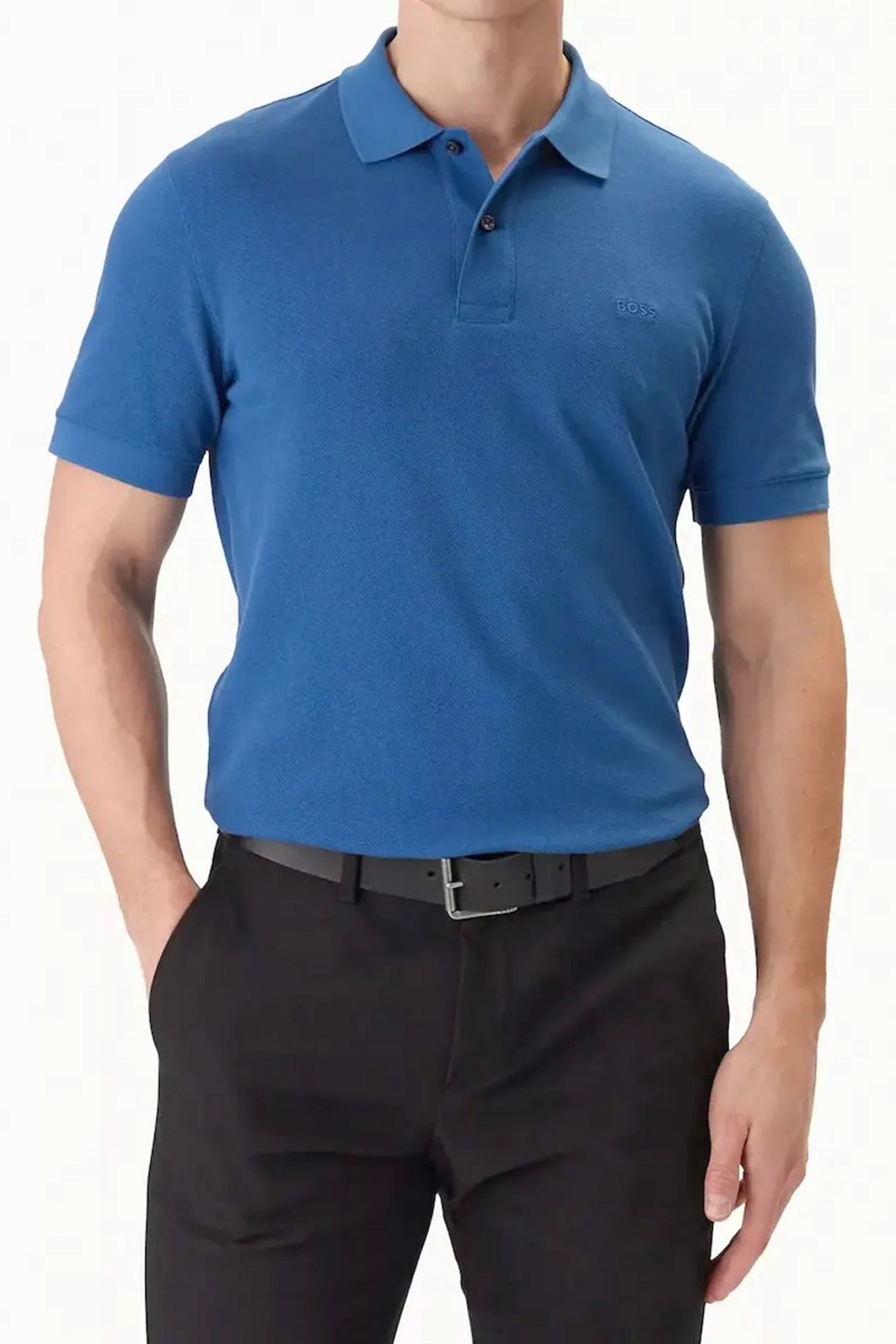 BOSS POLO REGULAR FIT PALLAS ΡΟΥΑ ΜΠΛΕ