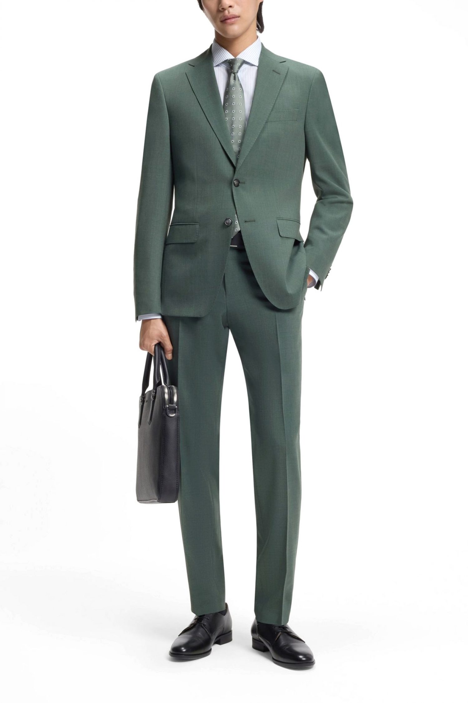 BOSS ΠΑΝΤΕΛΟΝΙ ΚΟΣΤΟΥΜΙΟΥ SLIM FIT H-GENIUS-253 ΠΡΑΣΙΝΟ