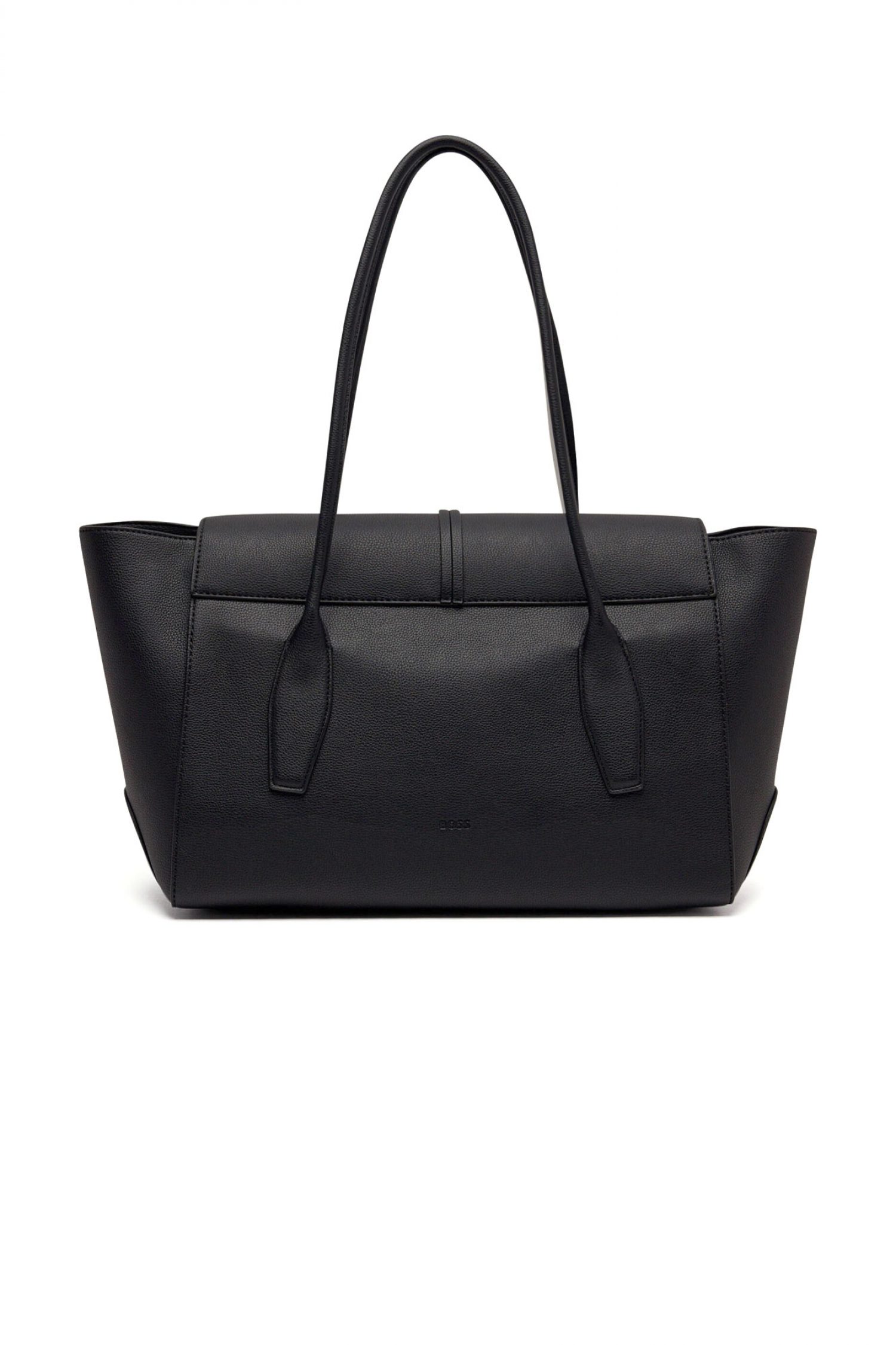 BOSS ΤΣΑΝΤΑ ΩΜΟΥ NERISSA TOTE LOGO ΜΕΤΑΛΛΙΚΟ ΜΑΥΡΟ