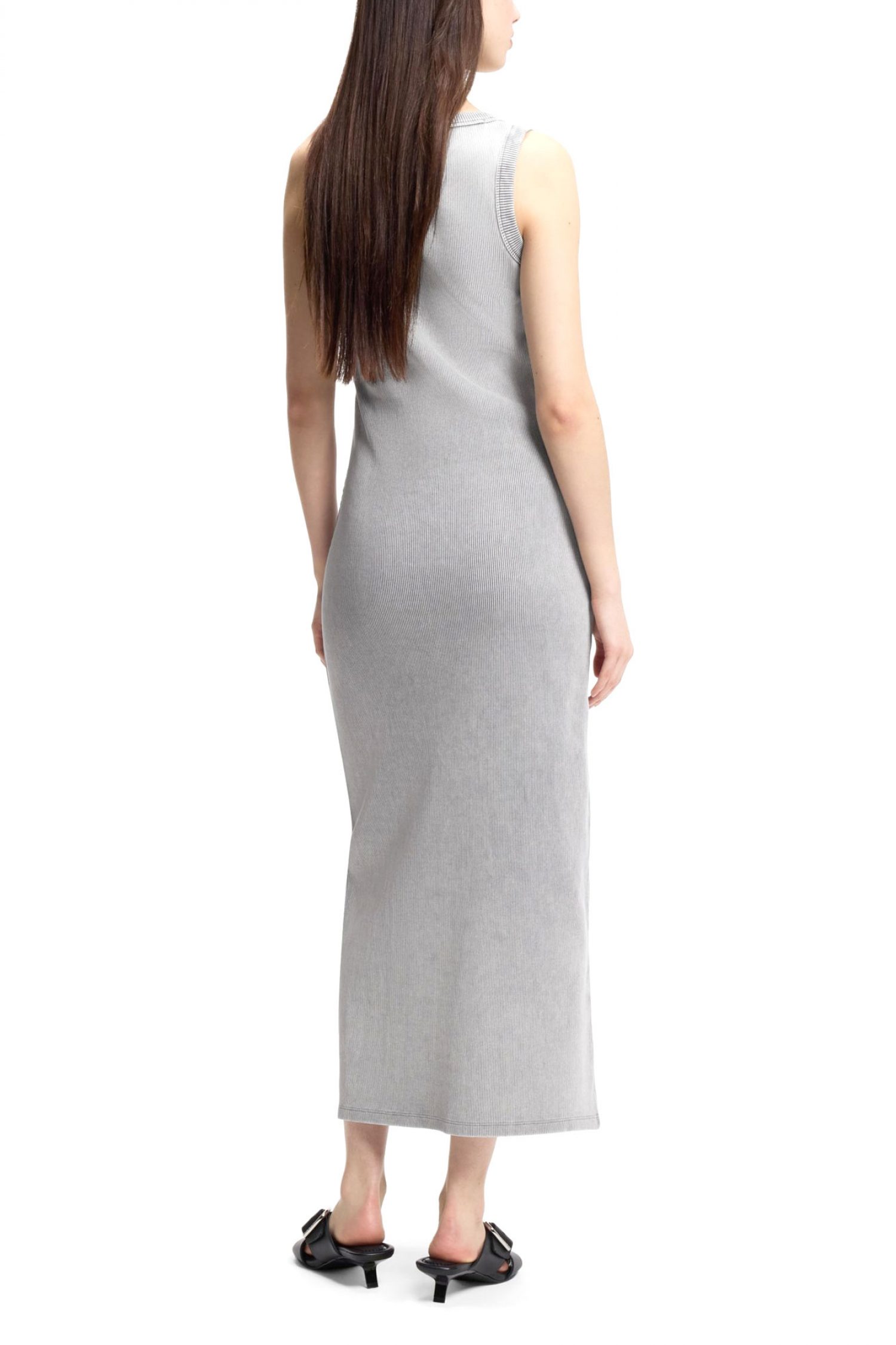 HUGO BLUE ΦΟΡΕΜΑ MIDI SLIM FIT NILIYO_B LOGO ΓΚΡΙ φωτογραφία