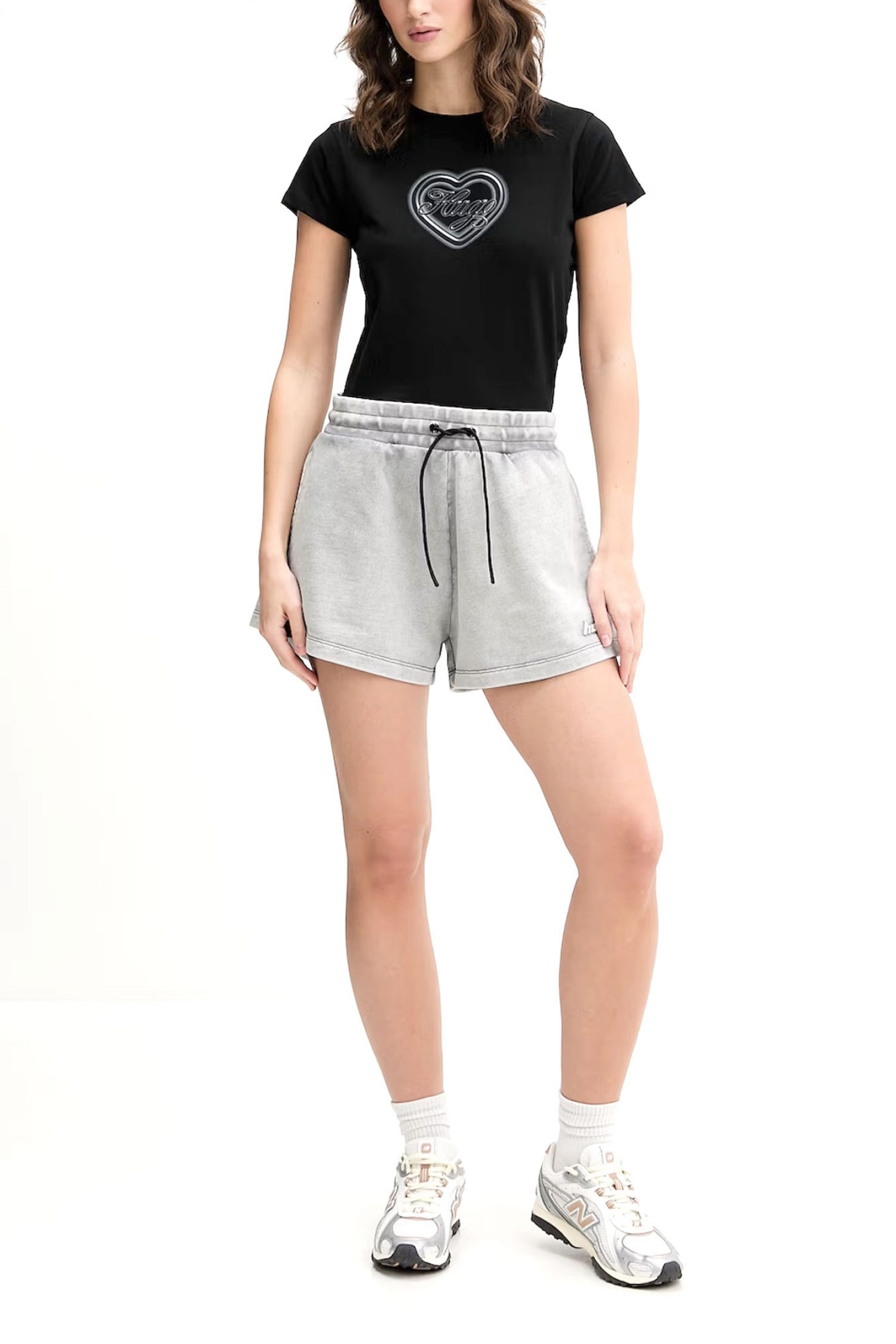 HUGO BLUE T-SHIRT DICHROMA_B LOGO ΜΑΥΡΟ