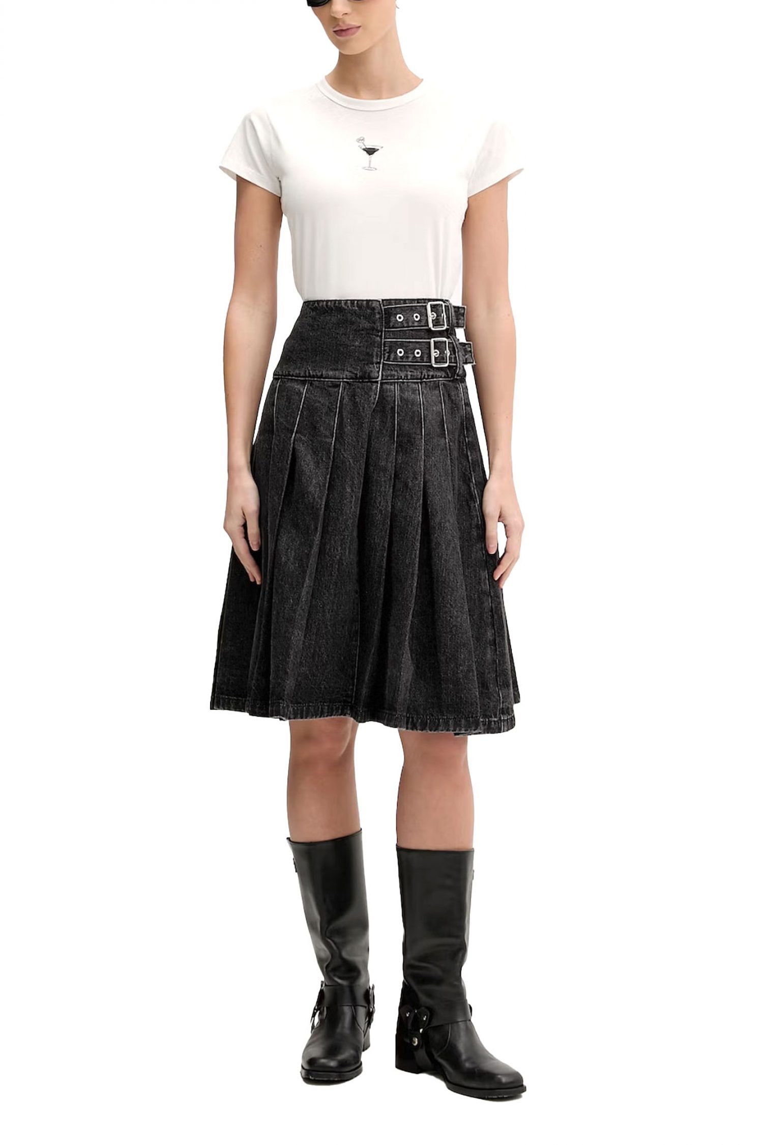 HUGO BLUE T-SHIRT DICHROMA_B LOGO ΕΚΡΟΥ