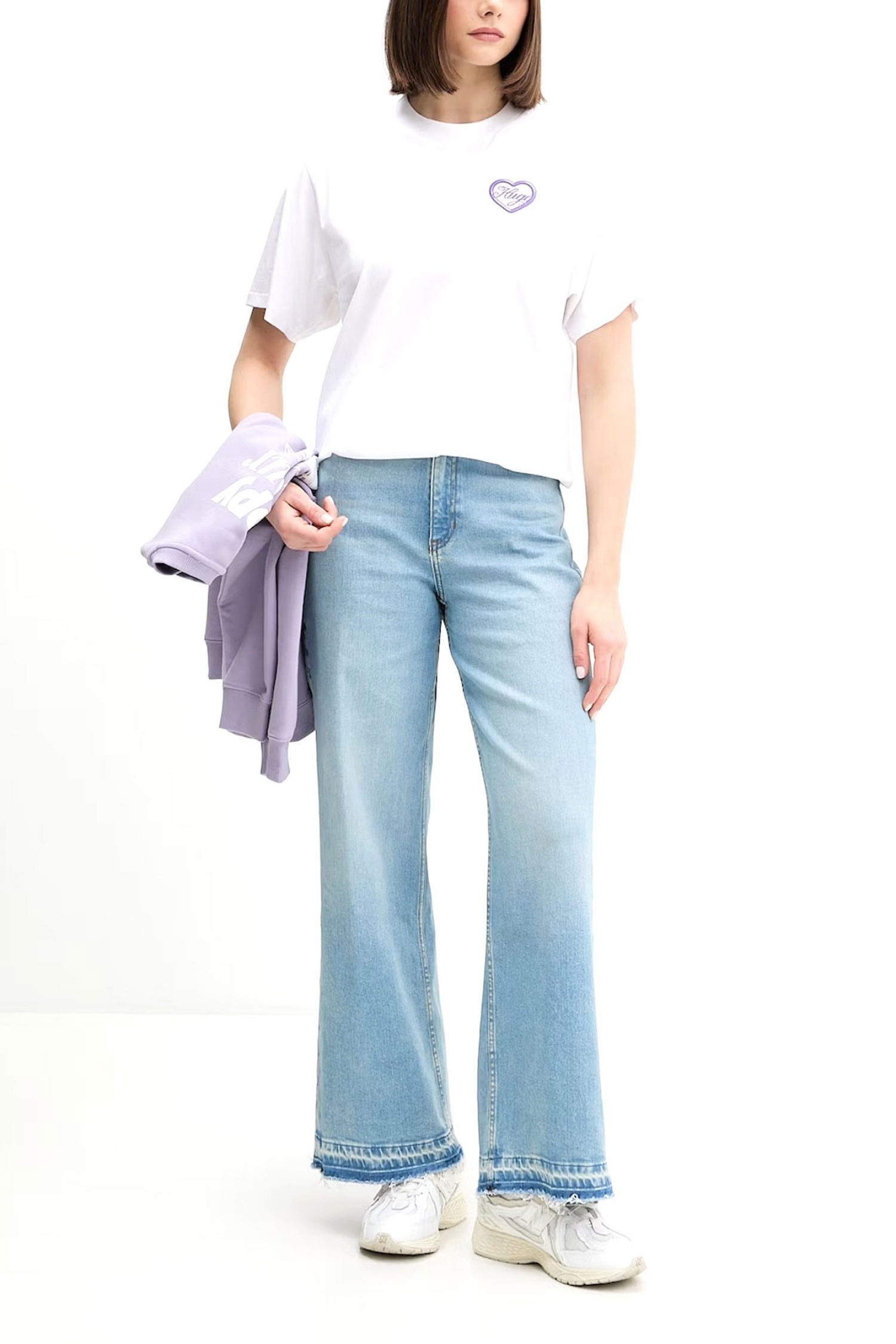 HUGO BLUE T-SHIRT VINTAGE TEE_B_8 LOGO ΕΚΡΟΥ