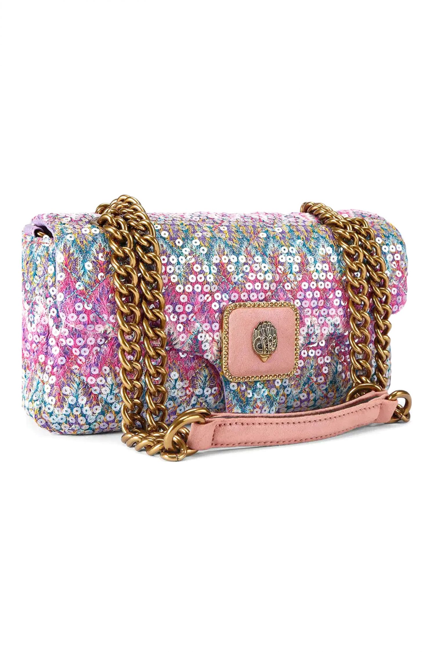 KURT GEIGER ΤΣΑΝΤΑ CROSSBODY/ΩΜΟΥ PIMLICO BAG ΠΑΓΙΕΤΑ AΛΥΣΙΔΑ LOGO ΠΟΛΥΧΡΩΜΟ