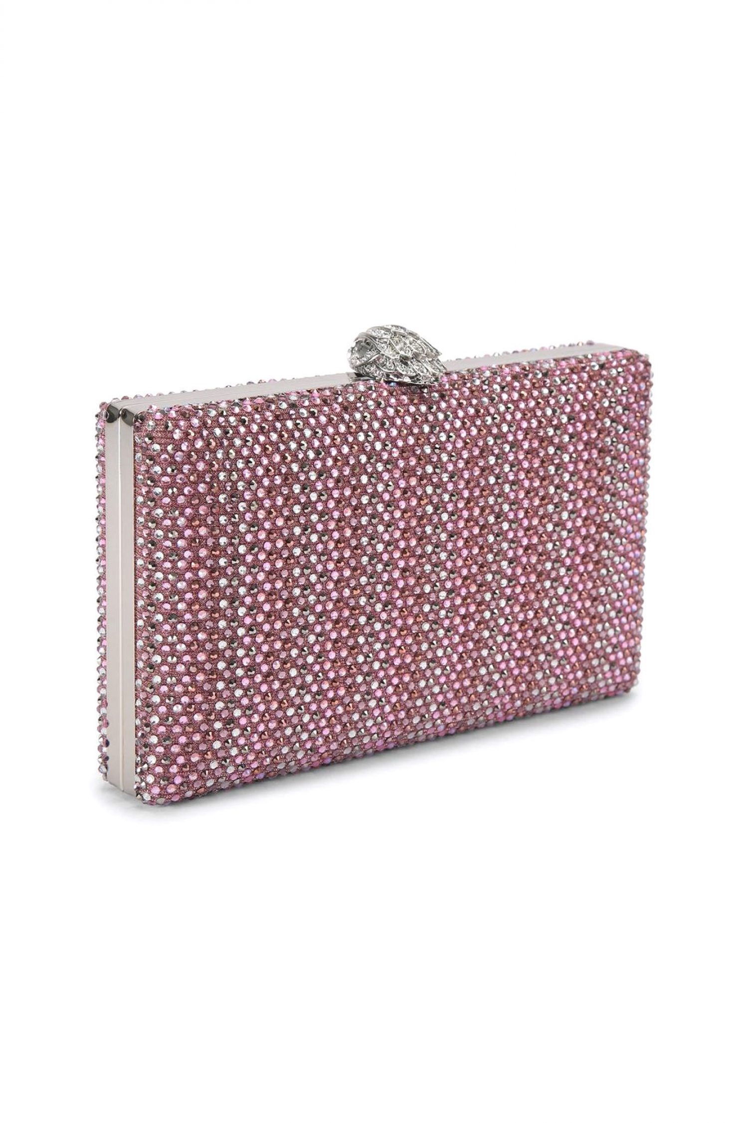 KURT GEIGER TΣΑΝΤΑ CROSSBODY/ΩΜΟΥ CRYSTAL KENSINGTON CLUTCH ΣΤΡΑΣ ΑΛΥΣΙΔΑ LOGO ΡΟΖ φωτογραφία