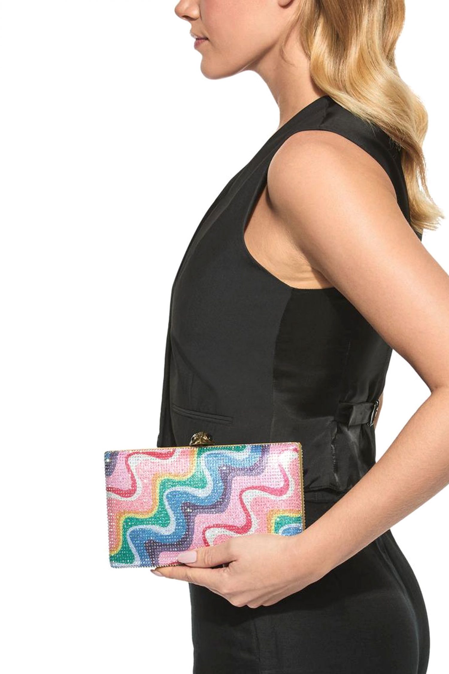 KURT GEIGER TΣΑΝΤΑ CROSSBODY/ΩΜΟΥ CRYSTAL KENSINGTON CLUTCH ΣΤΡΑΣ ΑΛΥΣΙΔΑ LOGO ΠΟΛΥΧΡΩΜΟ φωτογραφία