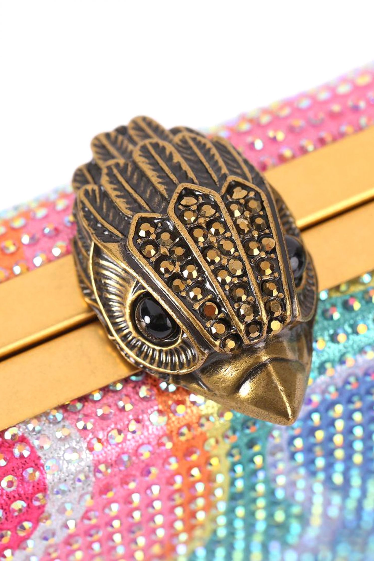 KURT GEIGER TΣΑΝΤΑ CROSSBODY/ΩΜΟΥ CRYSTAL KENSINGTON CLUTCH ΣΤΡΑΣ ΑΛΥΣΙΔΑ LOGO ΠΟΛΥΧΡΩΜΟ φωτογραφία