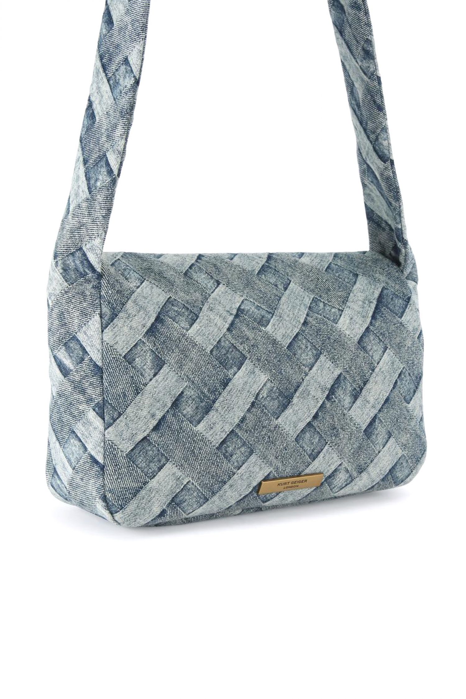 KURT GEIGER ΤΣΑΝΤΑ ΩΜΟΥ ΚENSINGTON KNOT SHOULDER TZIN LOGO DENIM