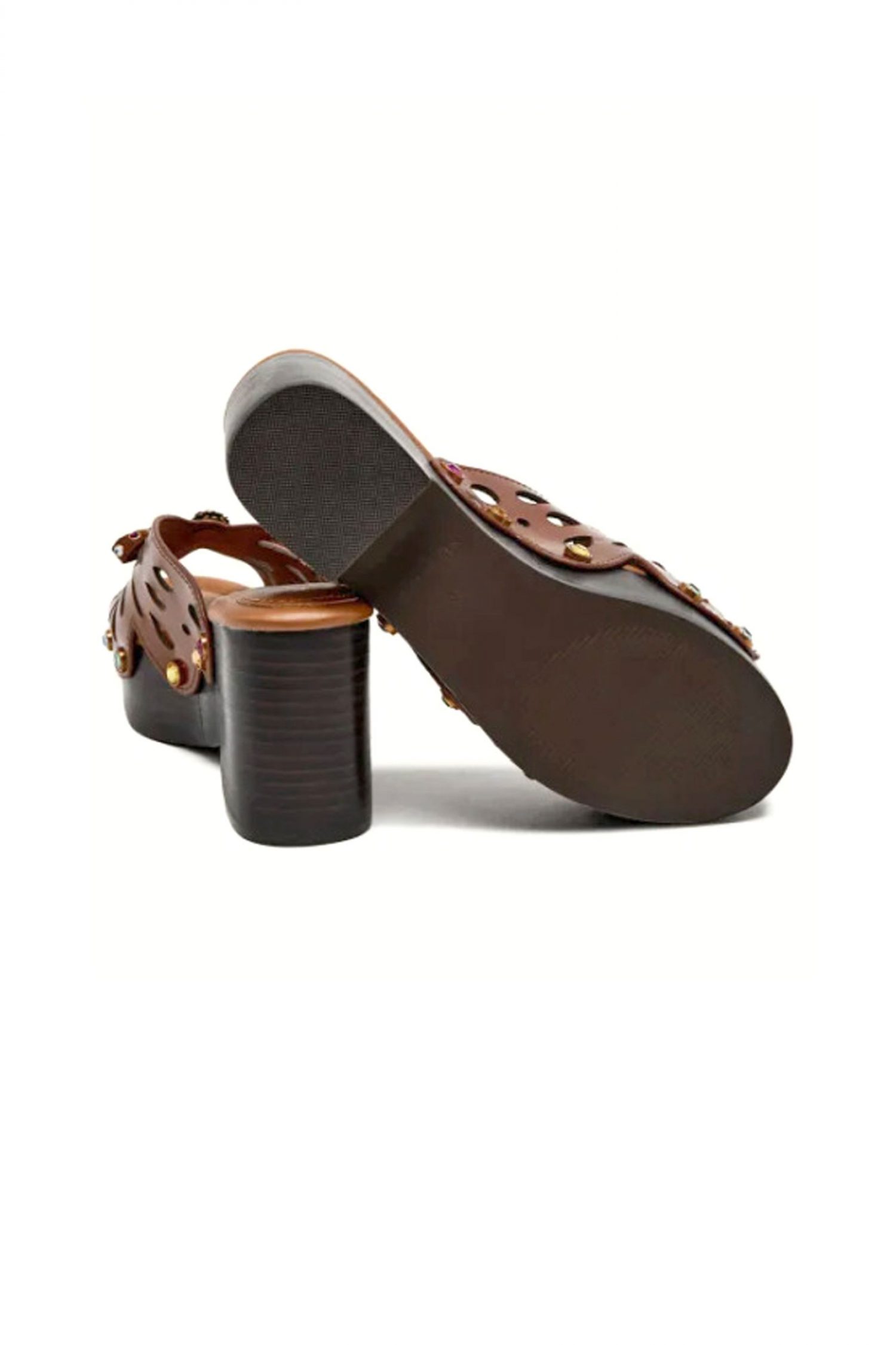 KURT GEIGER ΠΑΠΟΥΤΣΙΑ ΠΑΝΤΟΦΛΕΣ BUTTERFLY WEDGE MULE ΧΑΝΤΡΕΣ LOGO ΚΑΦΕ ΣΚΟΥΡΟ