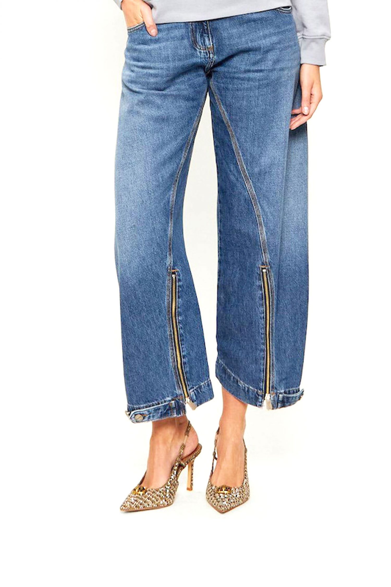 KURT GEIGER ΠΑΠΟΥΤΣΙΑ MULES CHELSEA POINT SLINGBACK ΠΟΛΥΧΡΩΜΑ ΣΤΡΑΣ LOGO ΜΠΕΖ φωτογραφία