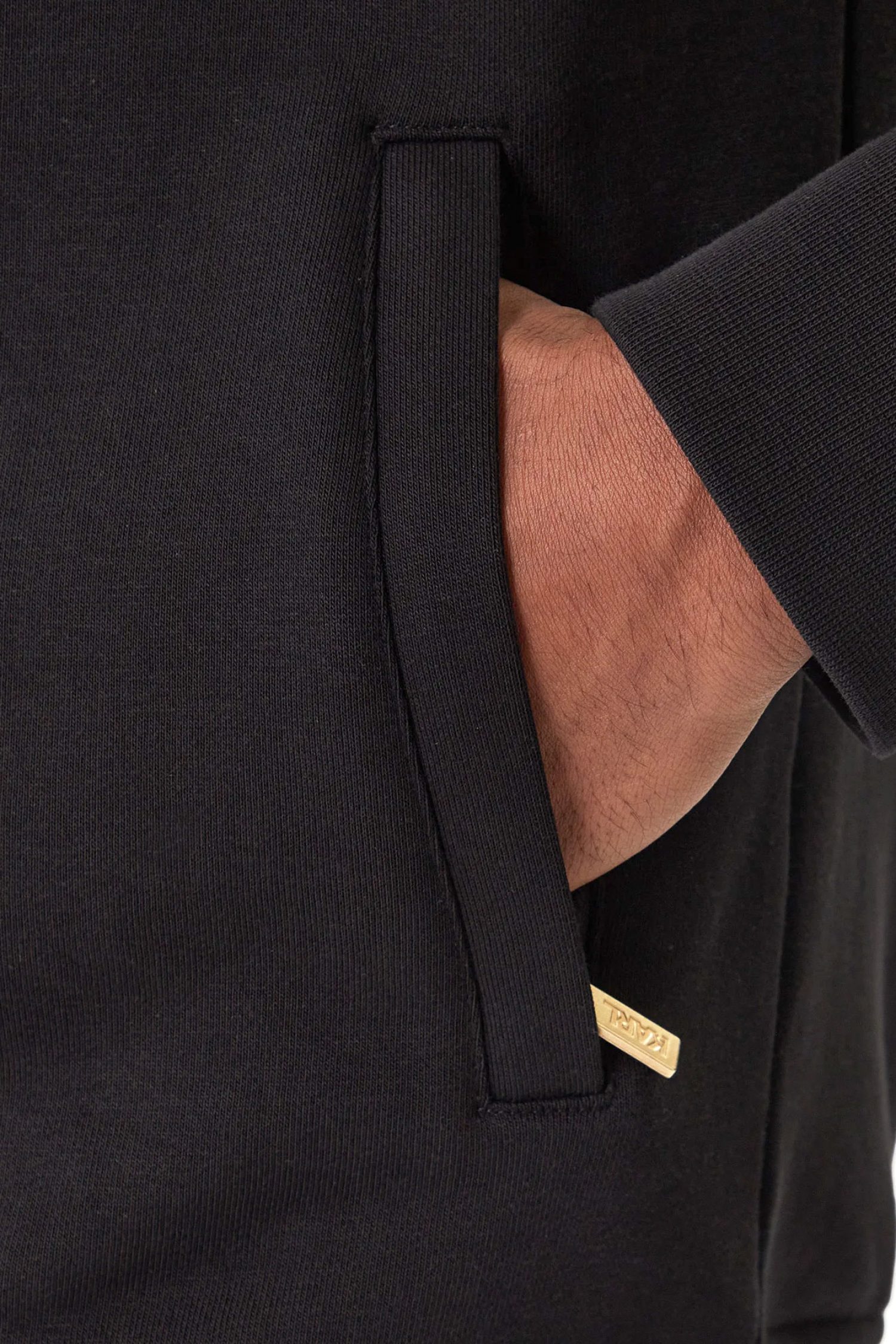 KARL LAGERFELD ΦΟΥΤΕΡ ZIPHOOD GOLD LOGO ΜΑΥΡΟ φωτογραφία