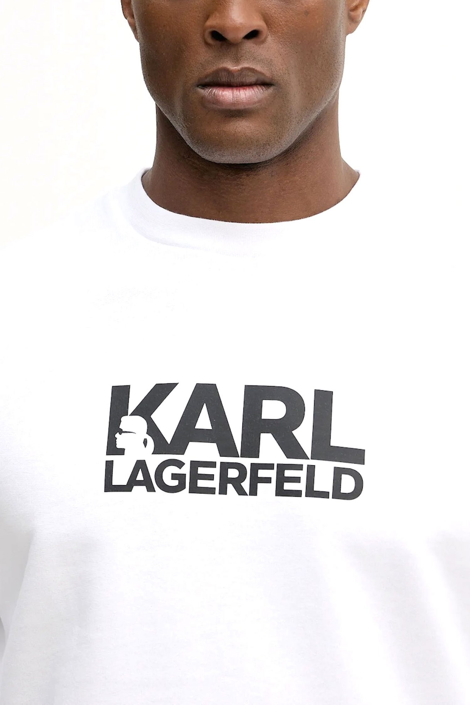 KARL LAGERFELD ΦΟΥΤΕΡ CREW NECK LOGO ΛΕΥΚΟ