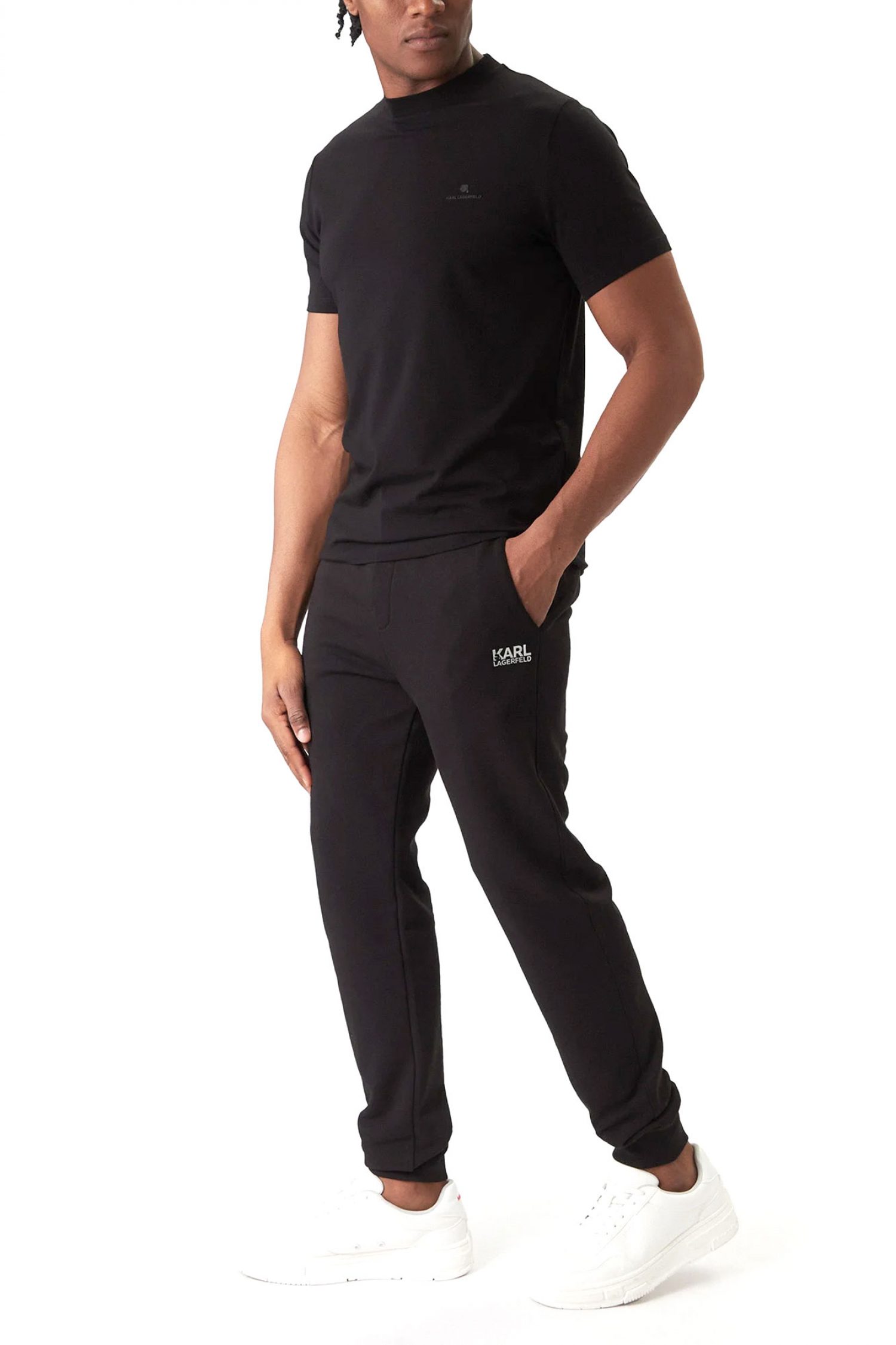 KARL LAGERFELD ΠΑΝΤΕΛΟΝΙ ΦΟΡΜΑ SILVERLOGO ΜΑΥΡΟ