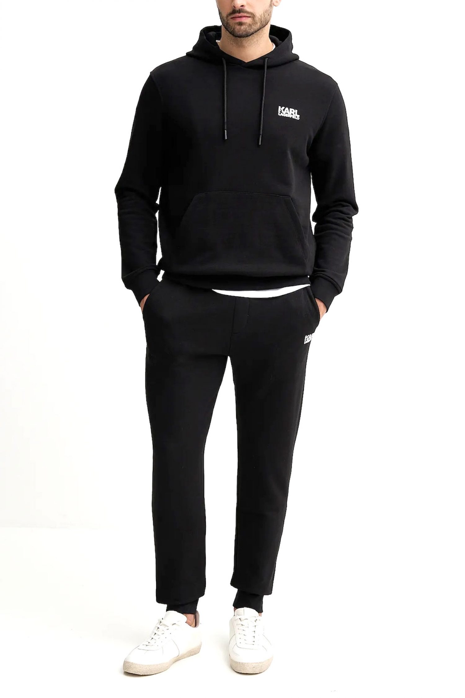 KARL LAGERFELD ΠΑΝΤΕΛΟΝΙ ΦΟΡΜΑ LOGO ΜΑΥΡΟ φωτογραφία