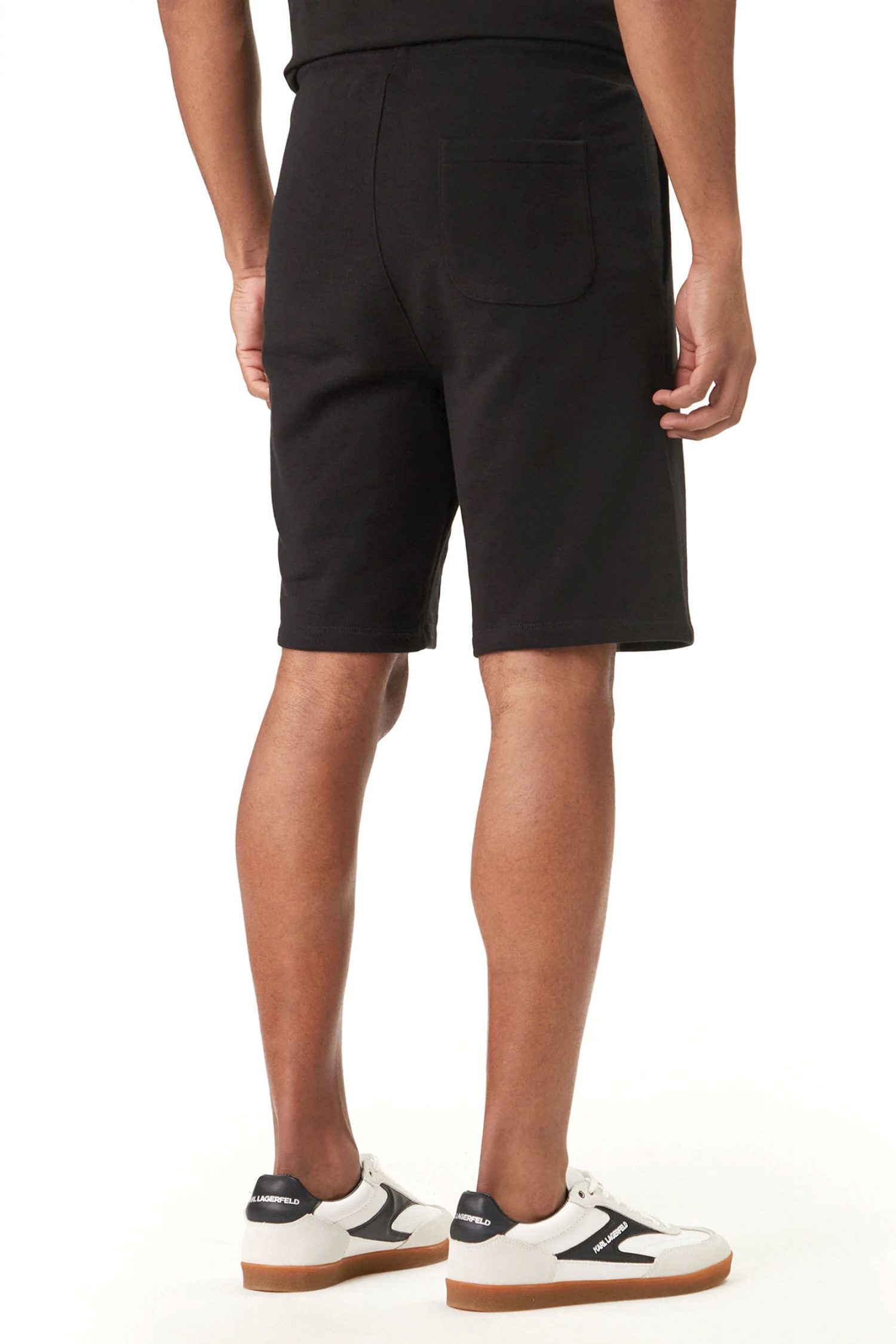 KARL LAGERFELD ΒΕΡΜΟΥΔΑ ΦΟΥΤΕΡ GOLD LOGO ΜΑΥΡΟ