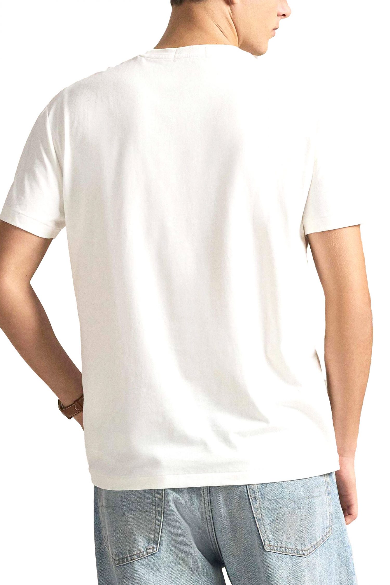 RALPH LAUREN T-SHIRT LOGO CLASSIC FIT ΕΚΡΟΥ