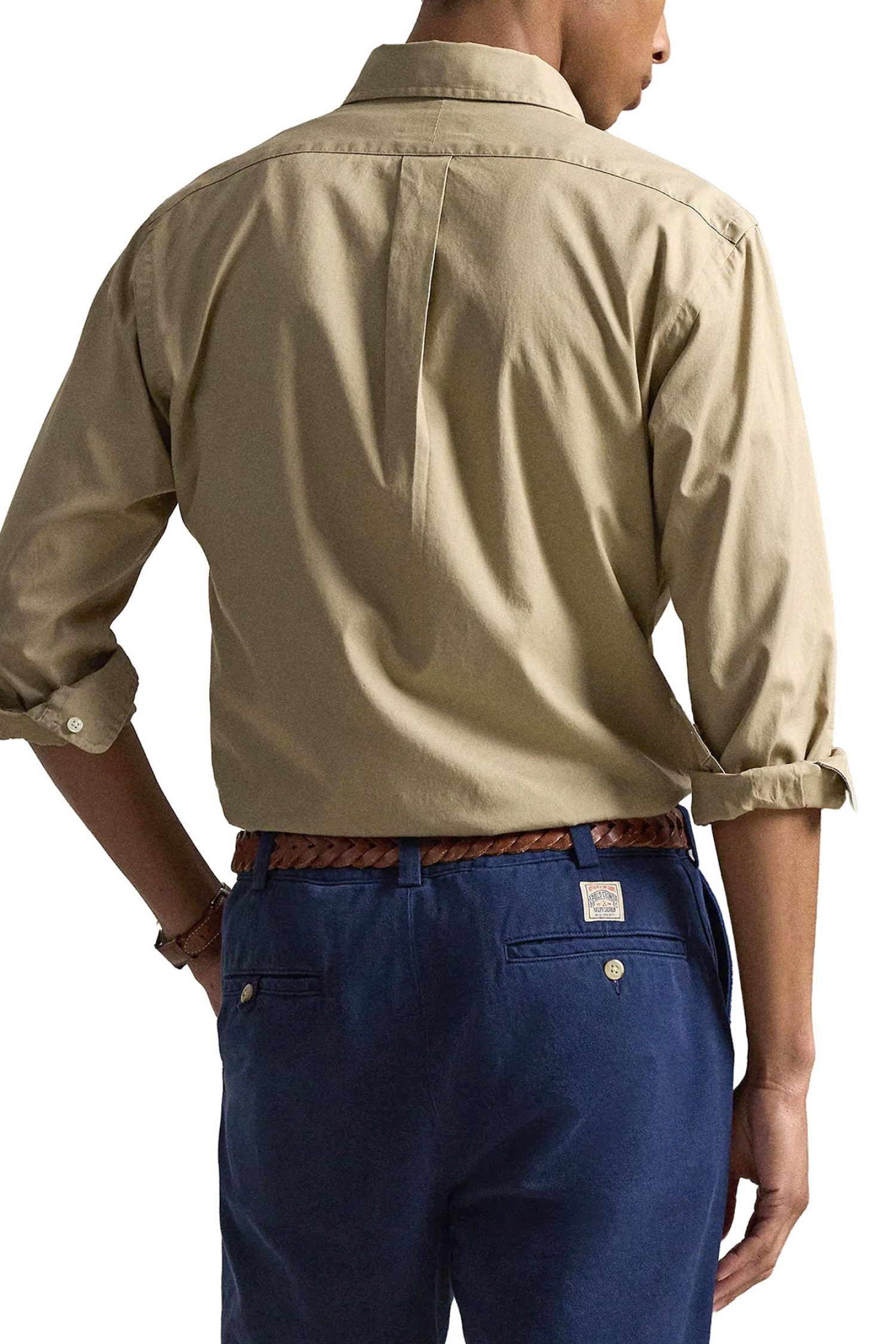 RALPH LAUREN ΠΟΥΚΑΜΙΣΟ BUTTON DOWN FEATHER WEIGHT TWILL ΜΠΕΖ