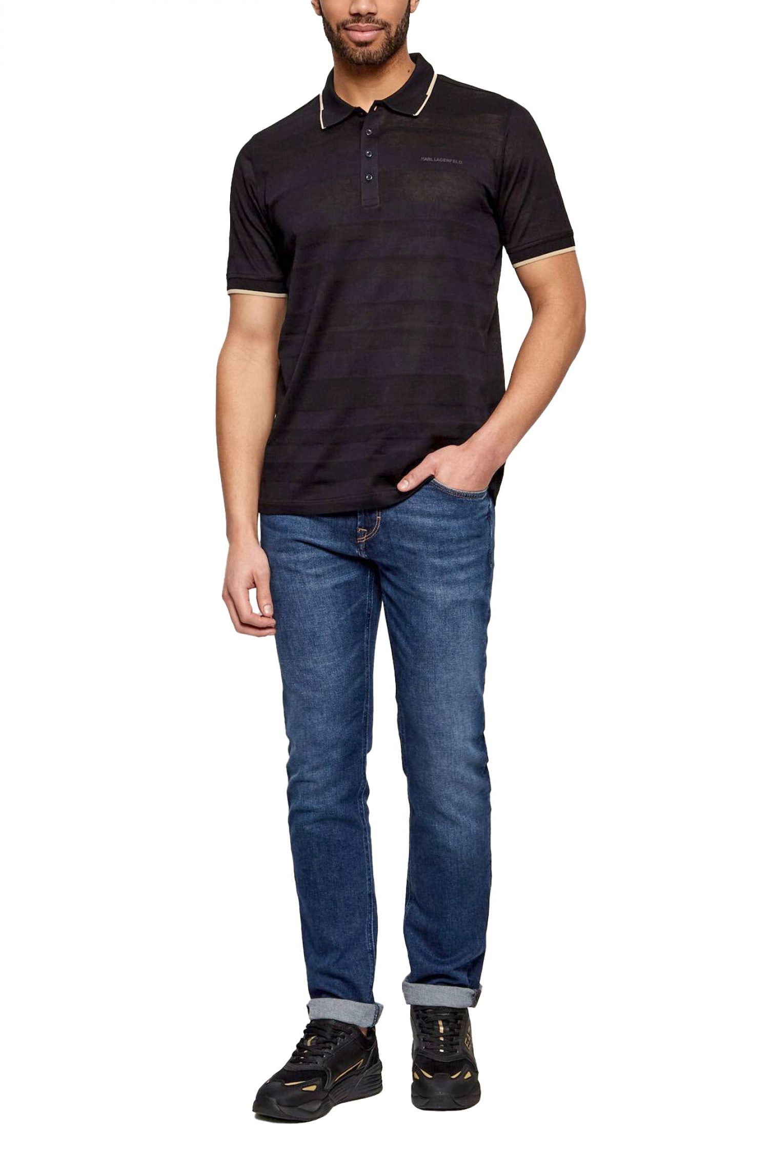 Men's Polo Shirts Karl Lagerfeld Black