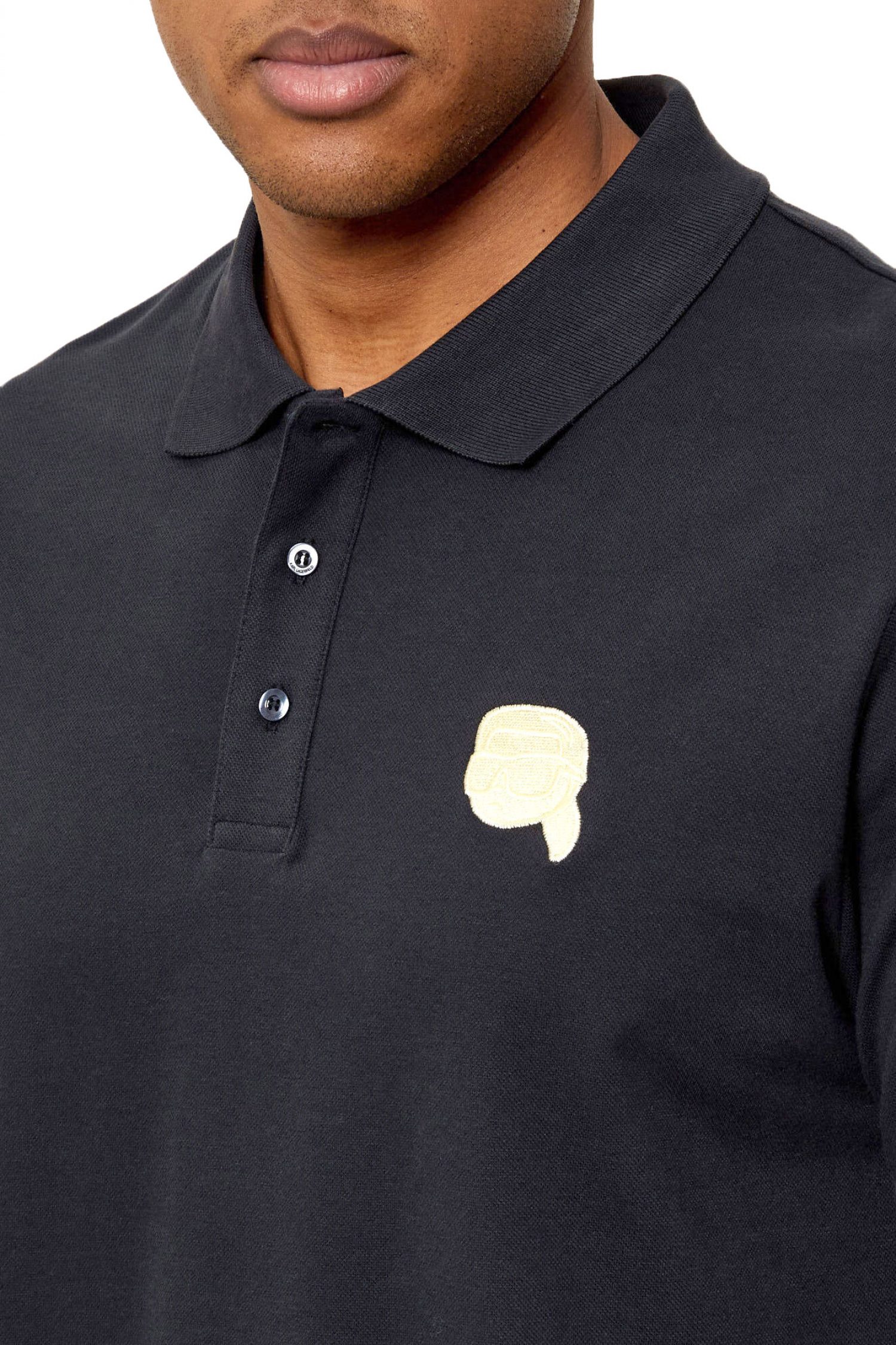KARL LAGERFELD POLO LOGO ΜΠΛΕ