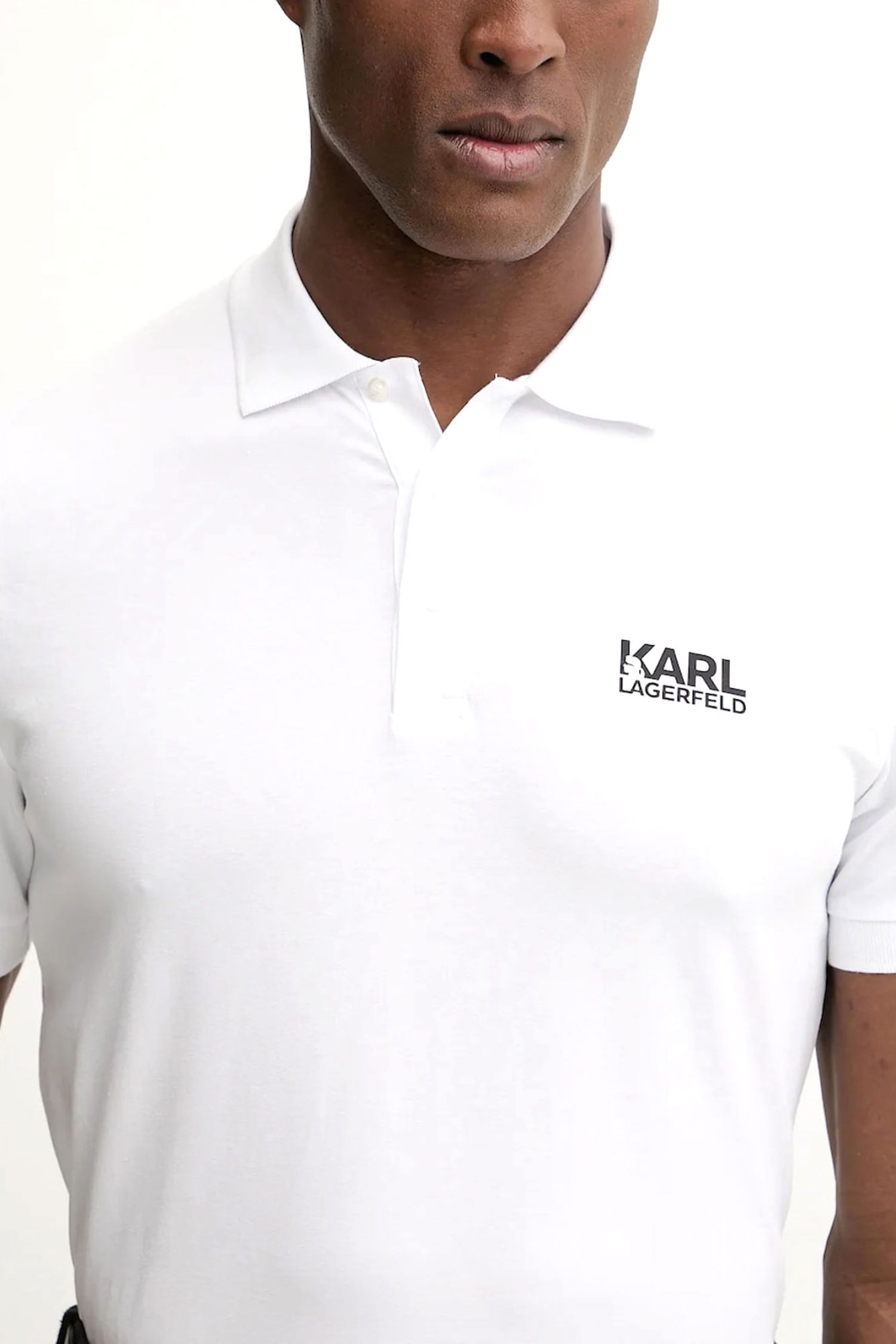 KARL LAGERFELD POLO LOGO ΛΕΥΚΟ